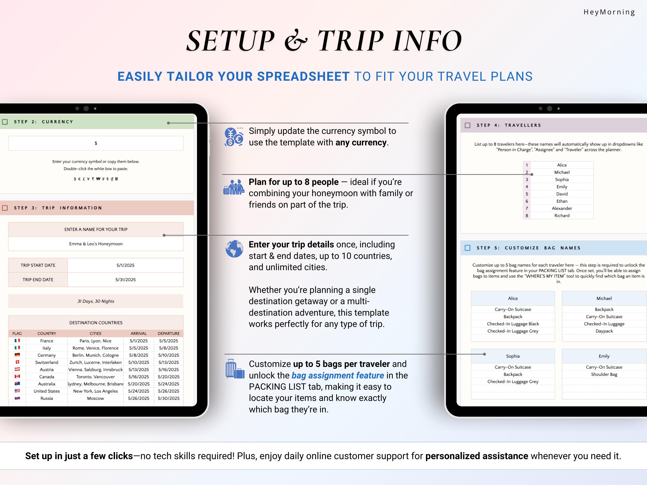Honeymoon Planner - Hey Morning