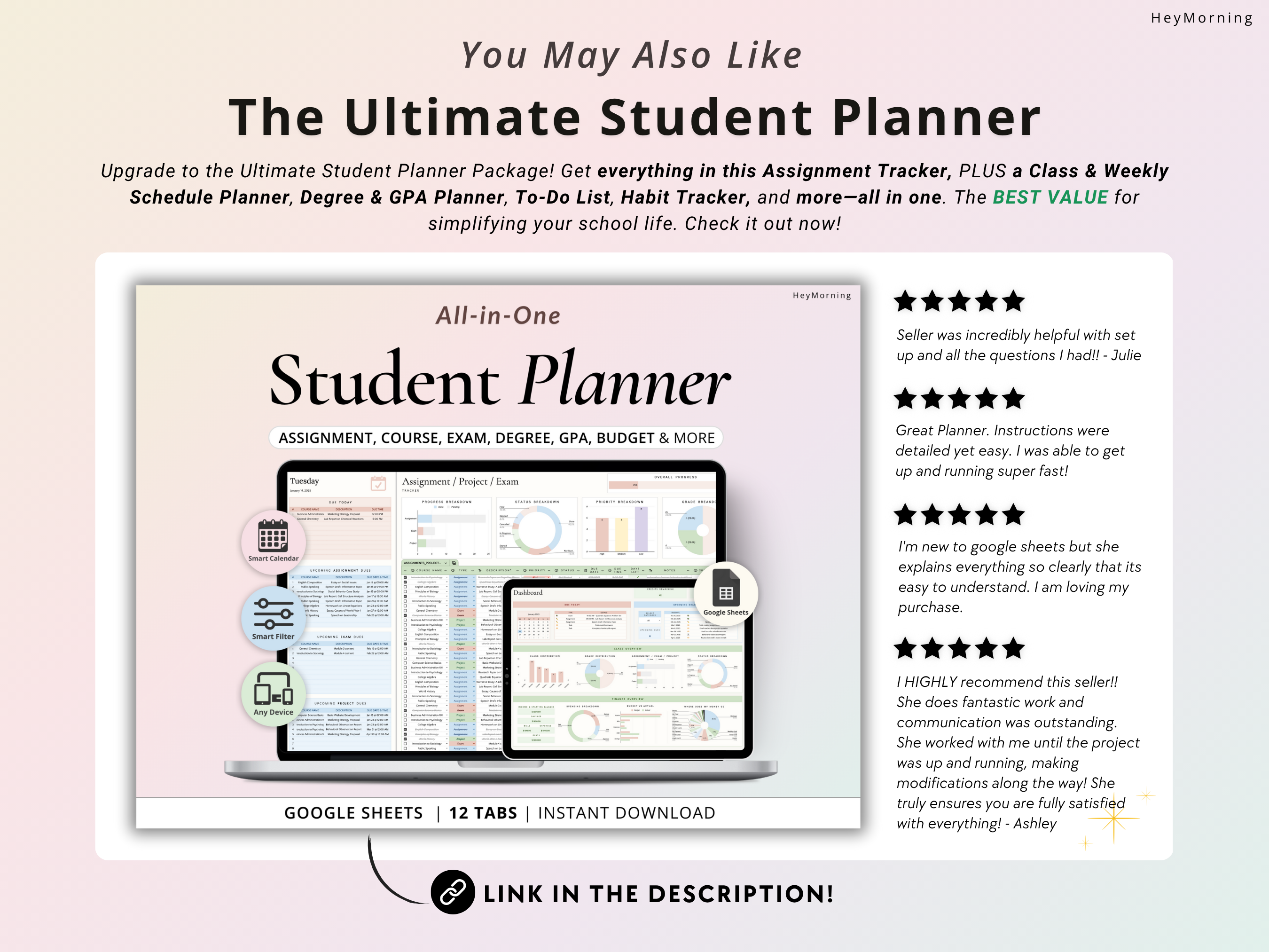 Assignment Tracker - Pastel - Hey Morning