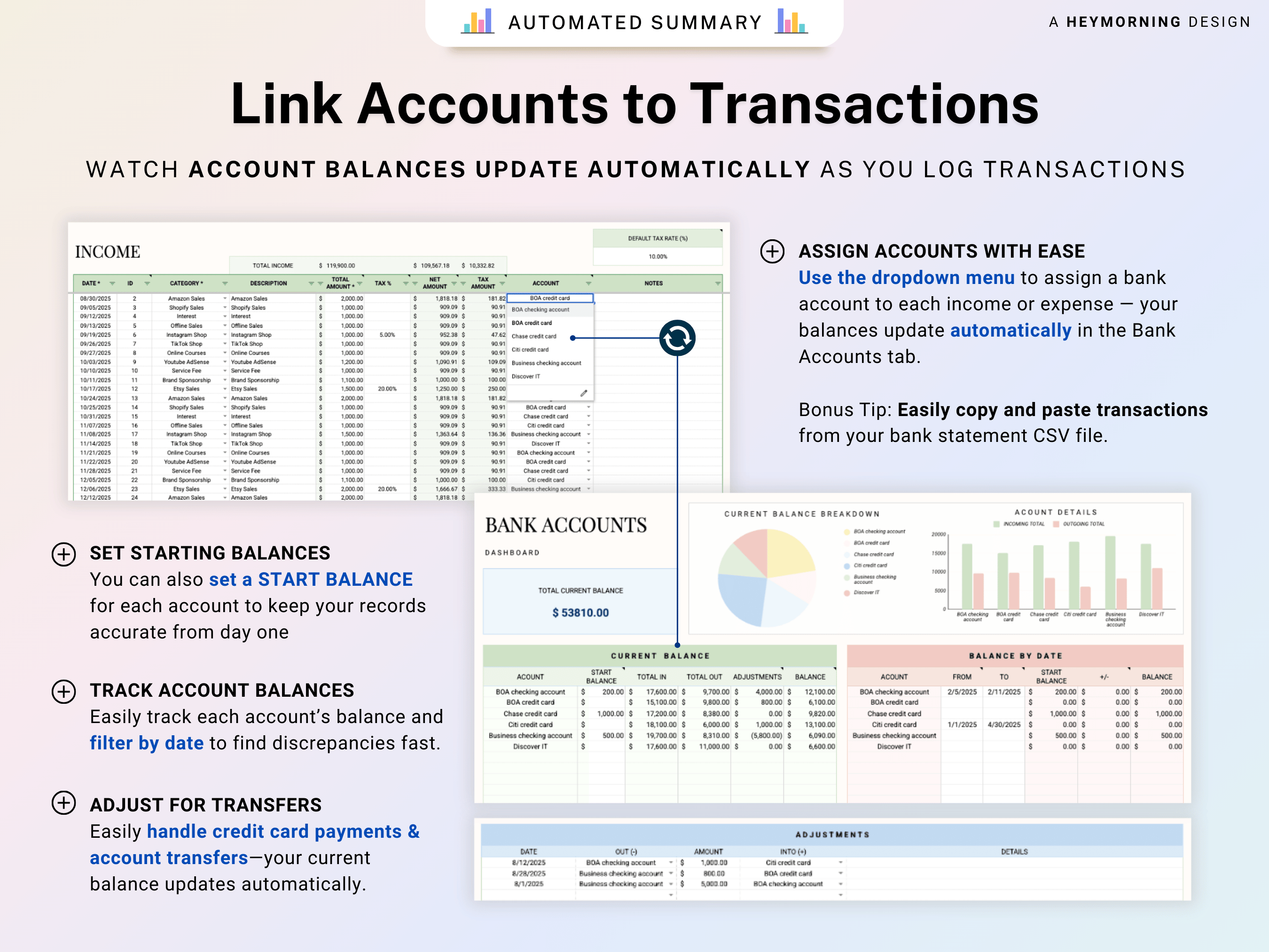 Beauty Business Bookkeeping Spreadsheet