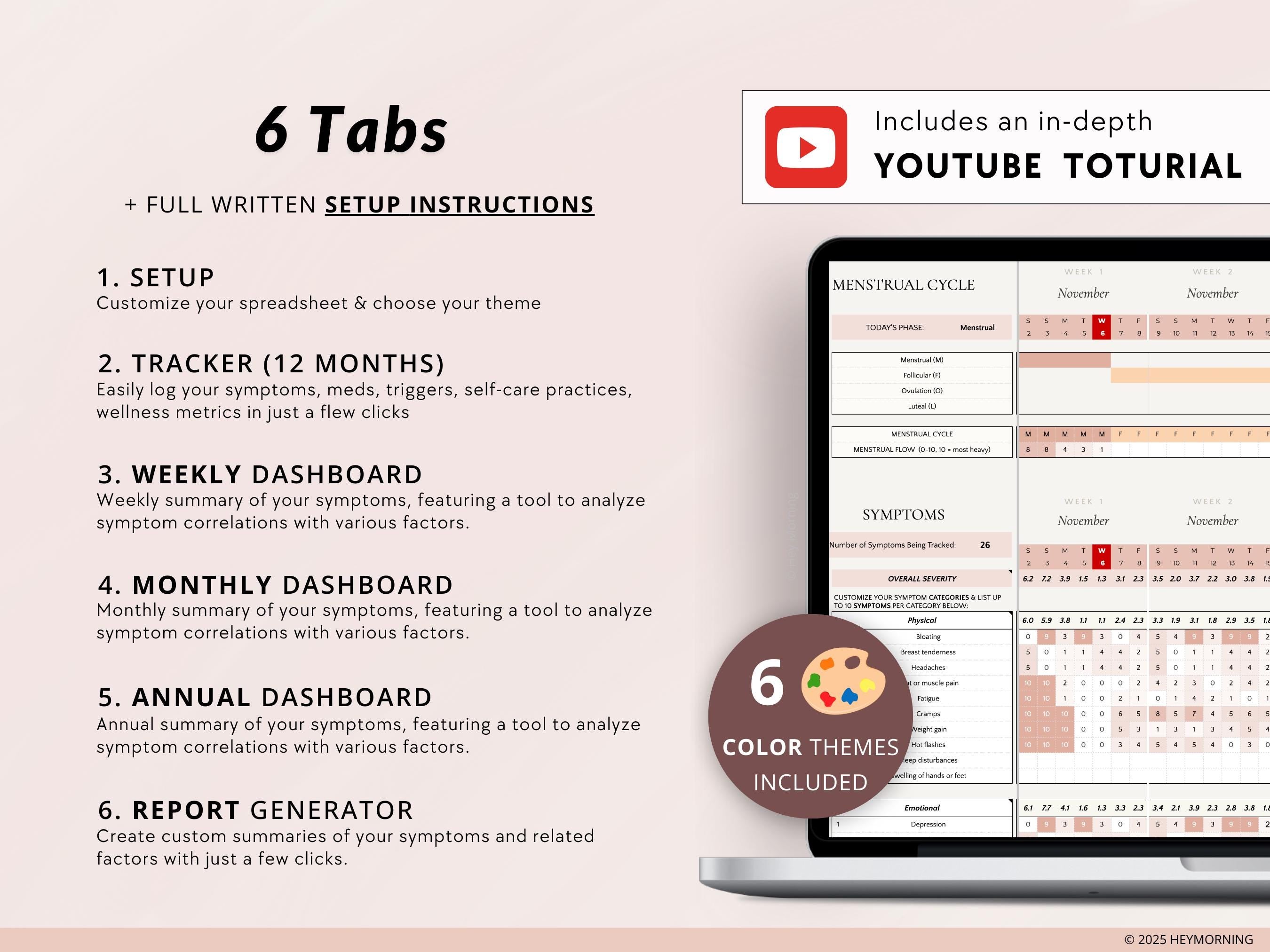 Health Tracker (Symptom + Menstrual Cycle) - Hey Morning