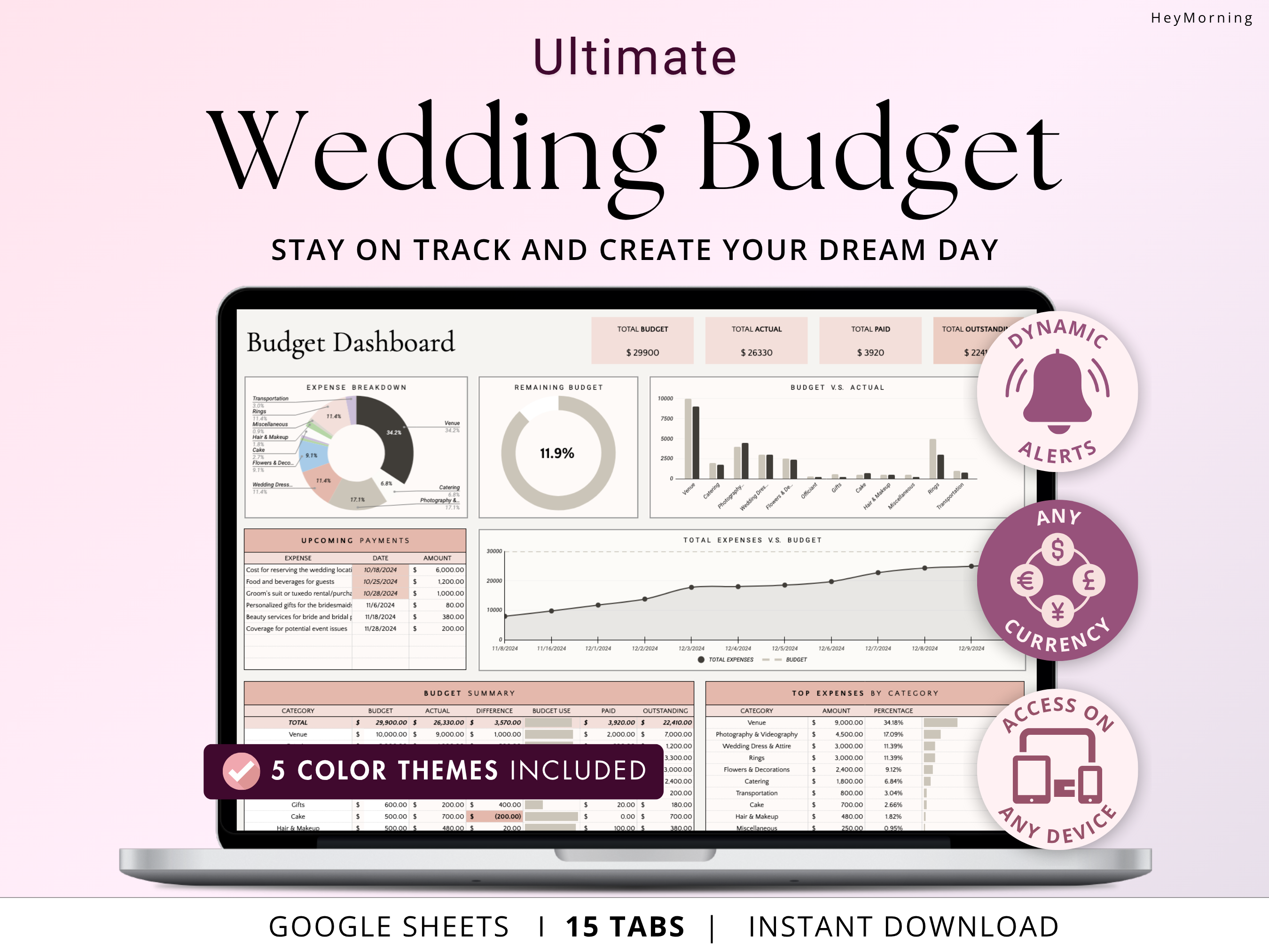 Wedding Budget Tracker - Hey Morning