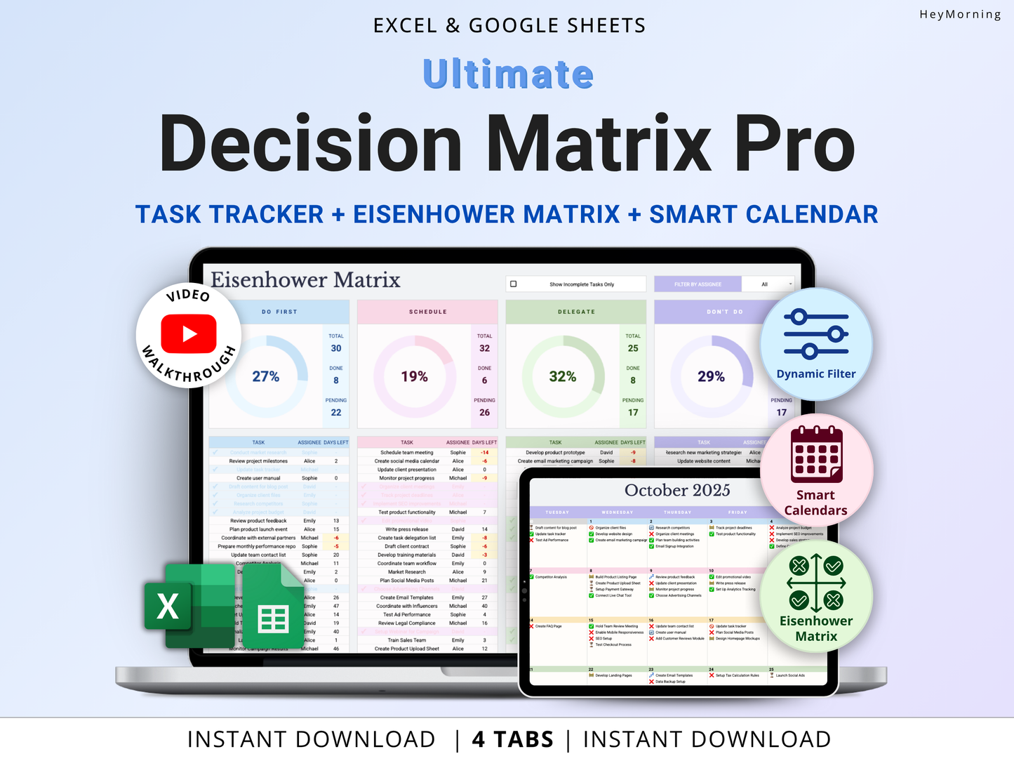 Decision Matrix Pro Spreadsheet
