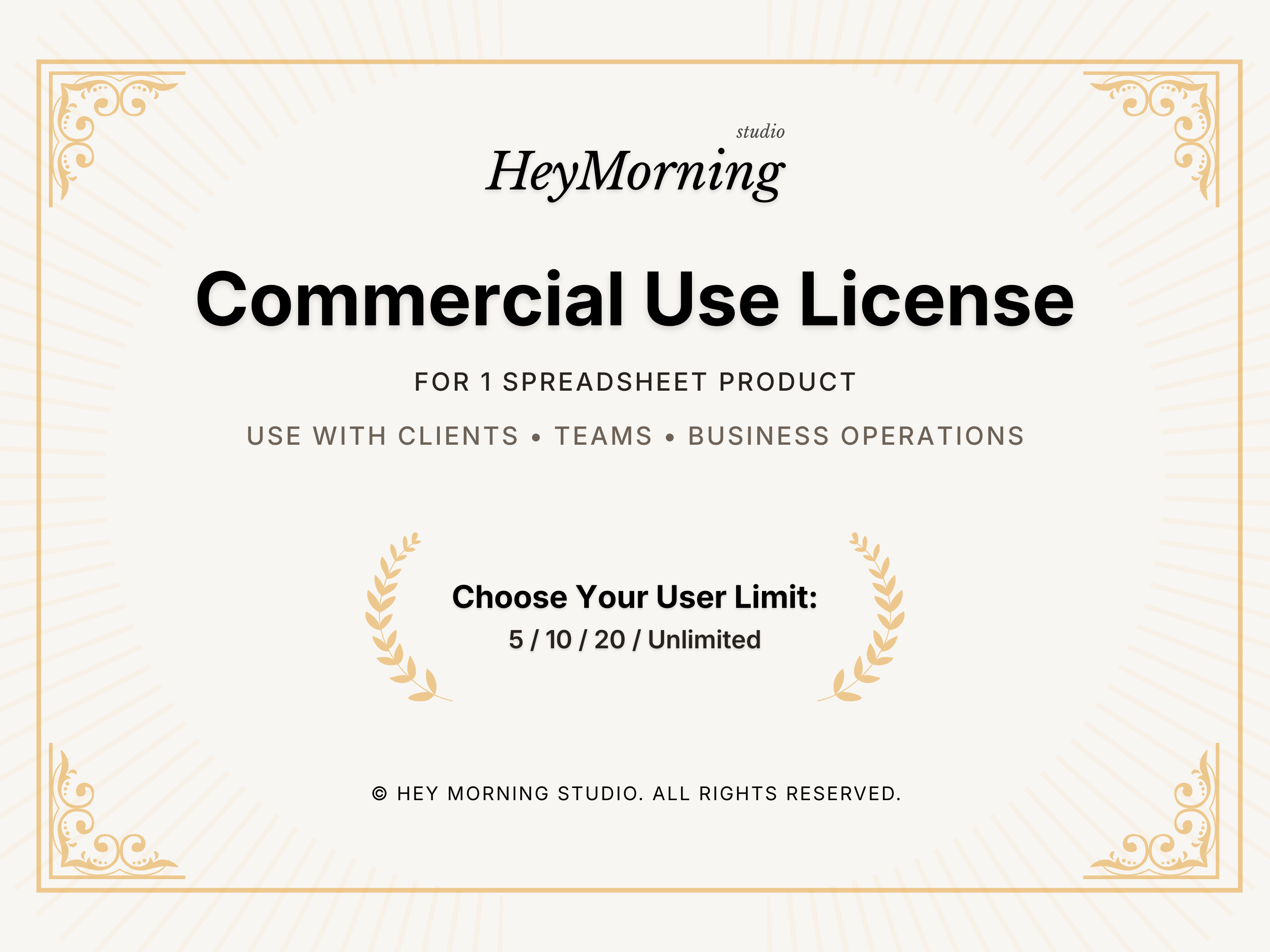 Commercial License for 1 Product