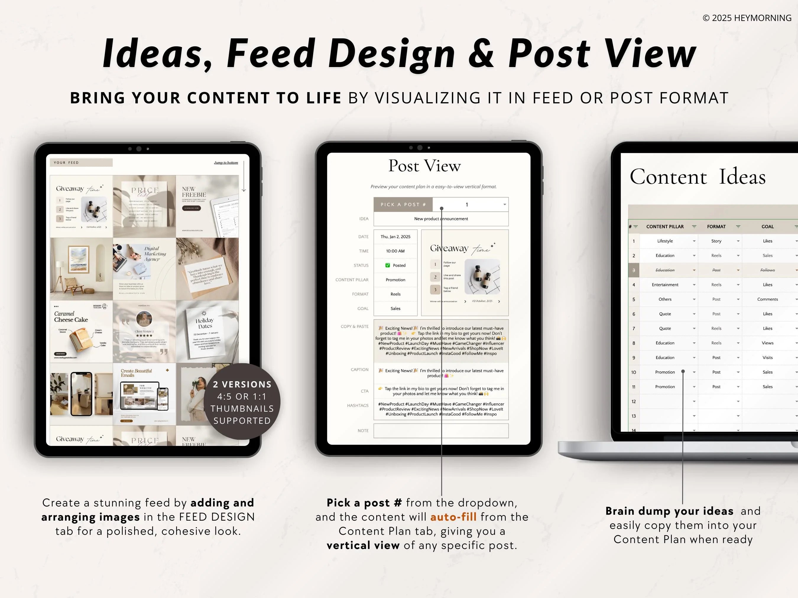 12-Month Content Calendar - Hey Morning