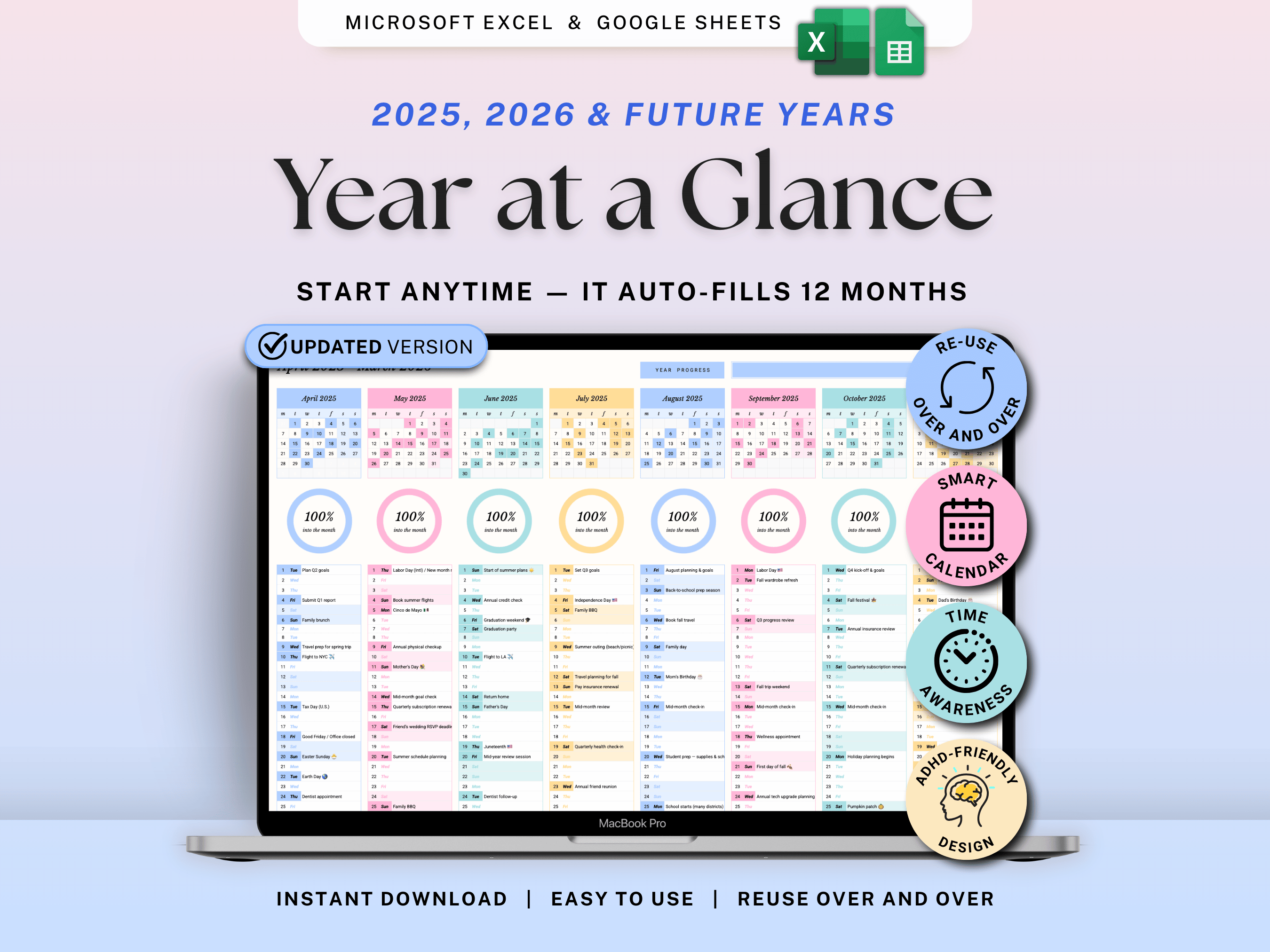 Year at a Glance Planner
