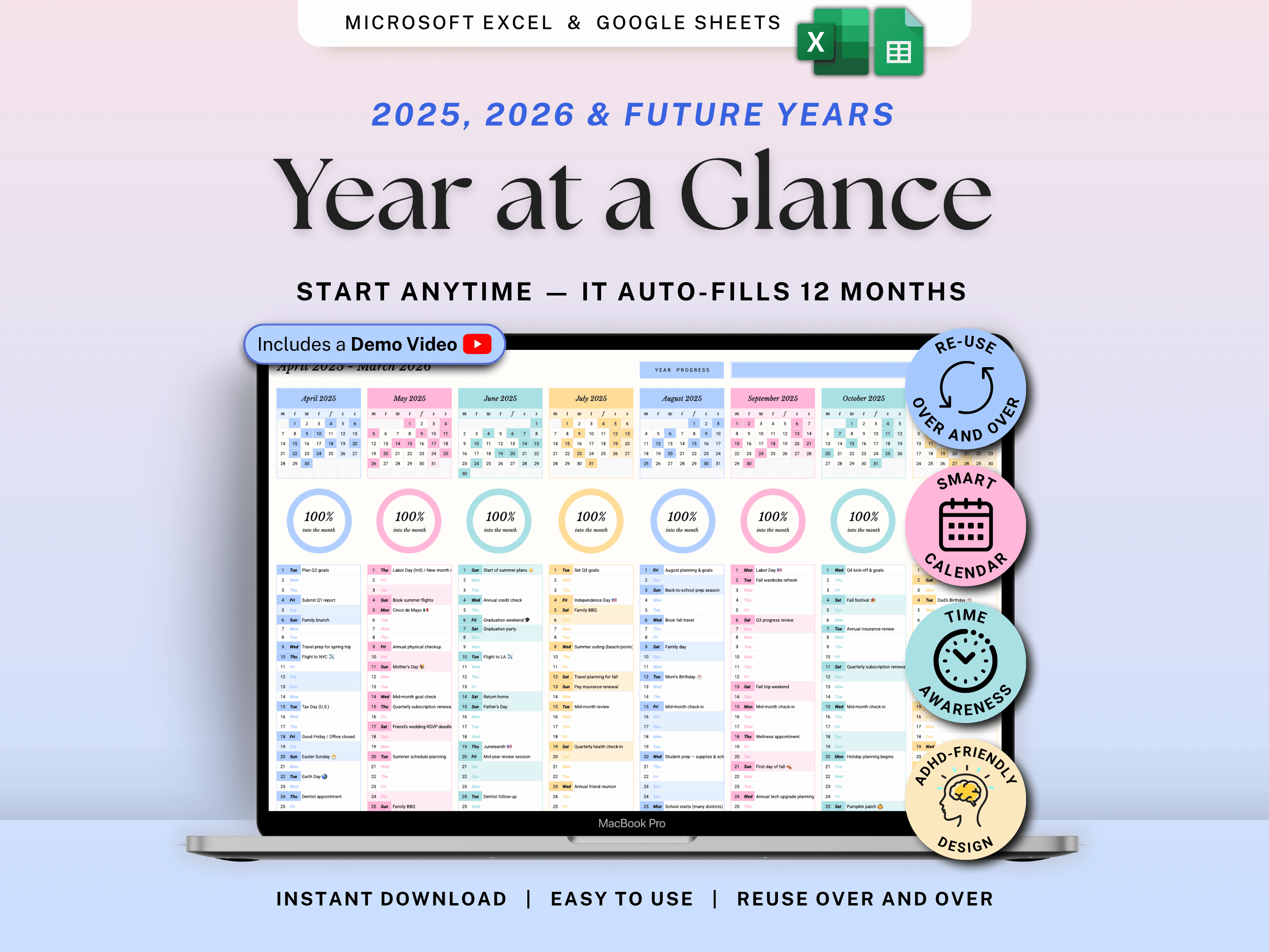 Year at a Glance Planner