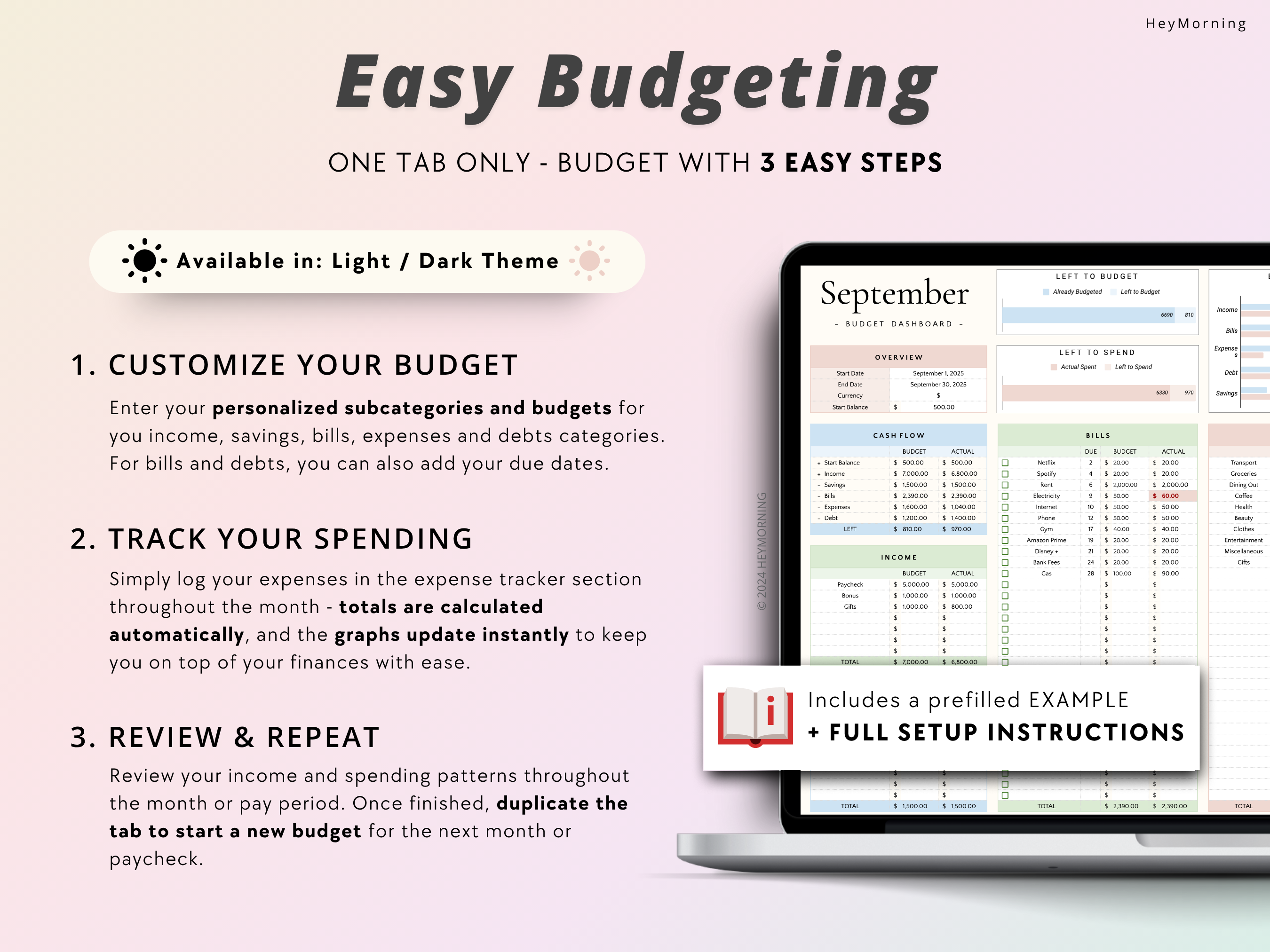 Simple Budget Tracker - Hey Morning