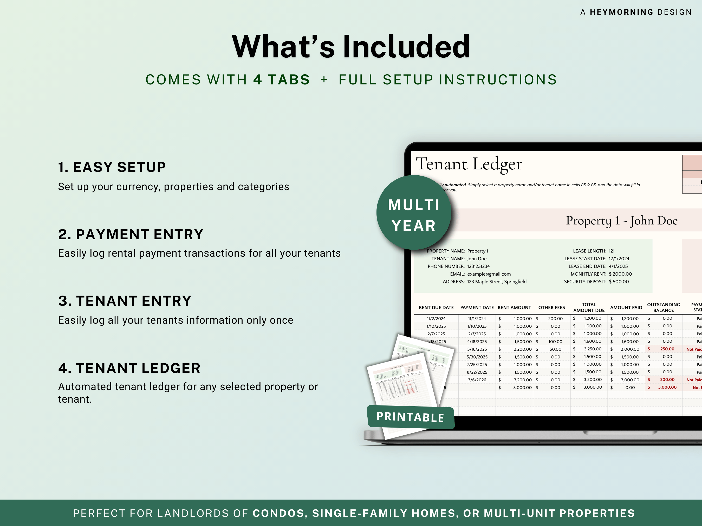 Automated Tenant Rent Ledger