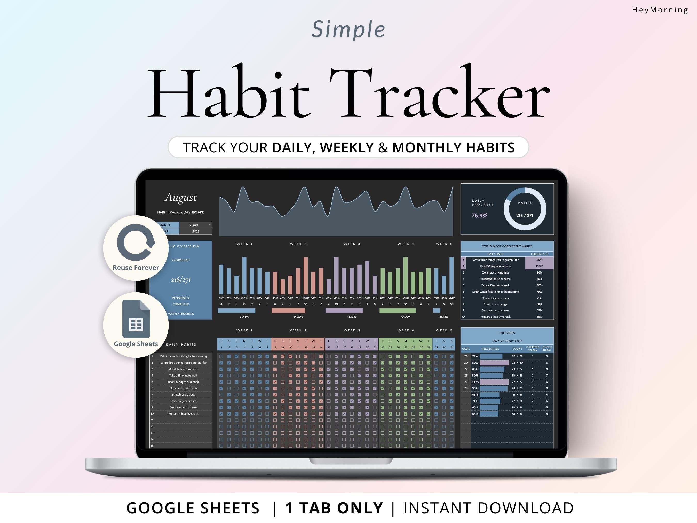 Simple Habit Tracker - Hey Morning