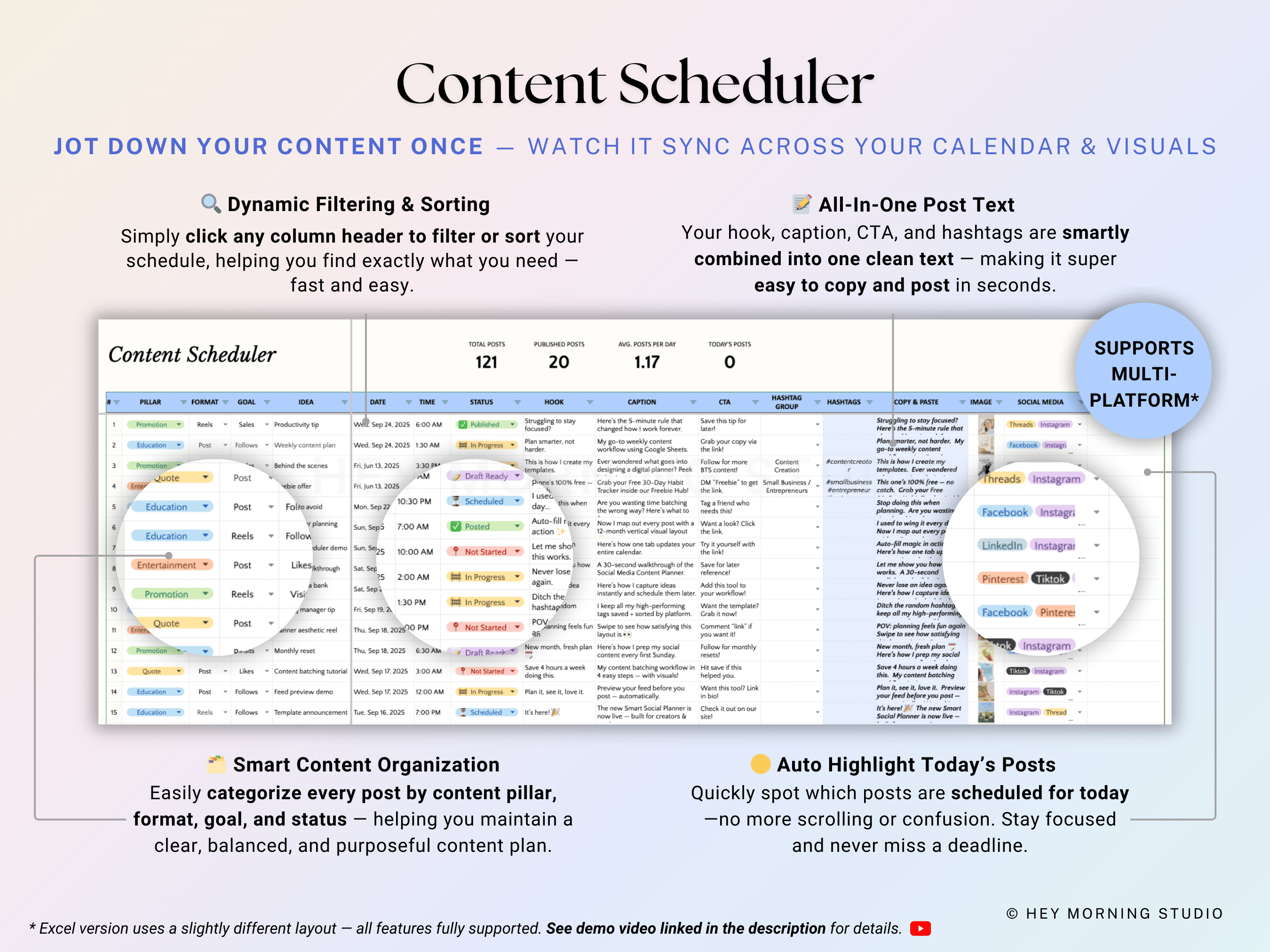 Social Media Content Planner
