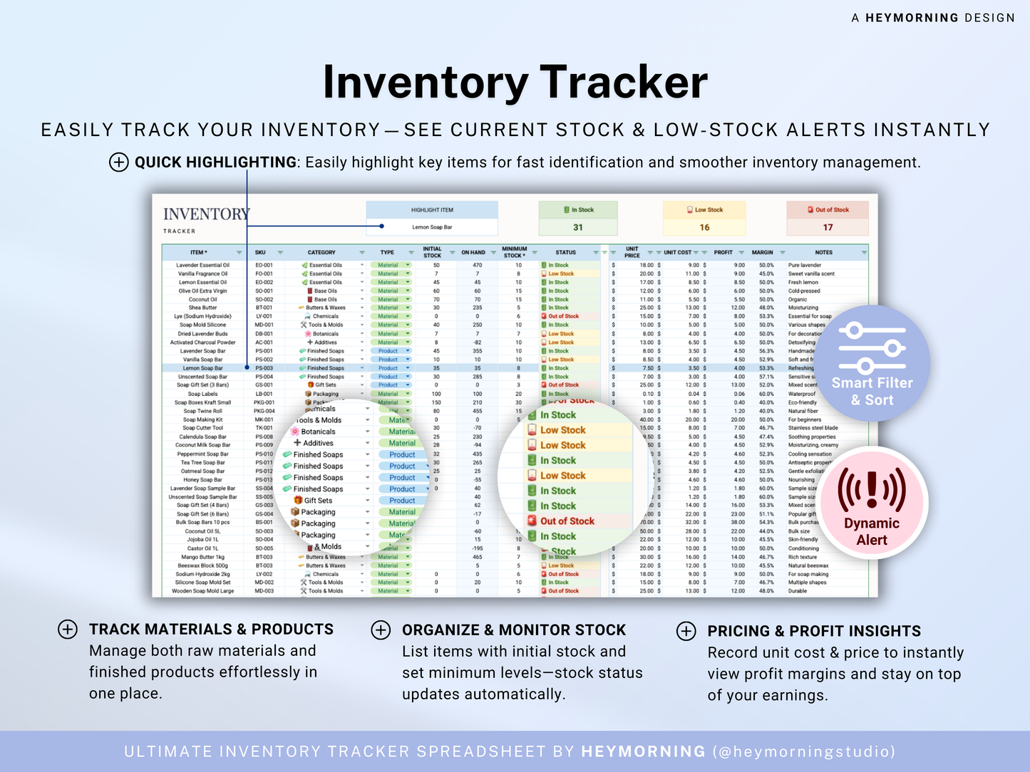 Inventory Tracker Spreadsheet