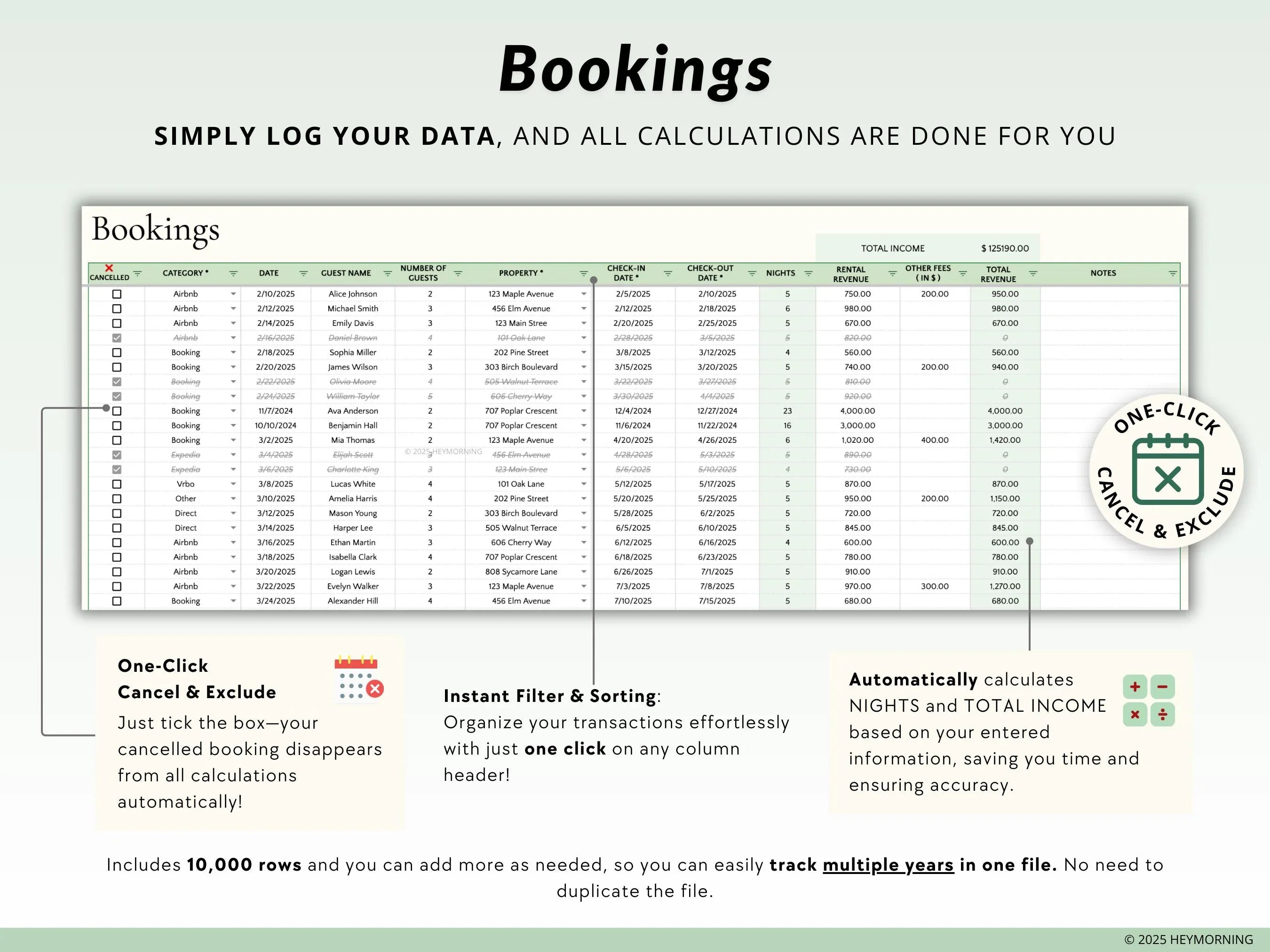 Airbnb Booking Calendar - Hey Morning