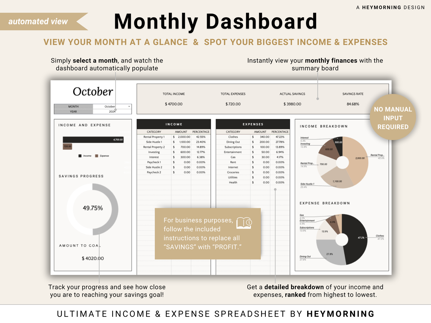 Income & Expense Tracker - Hey Morning