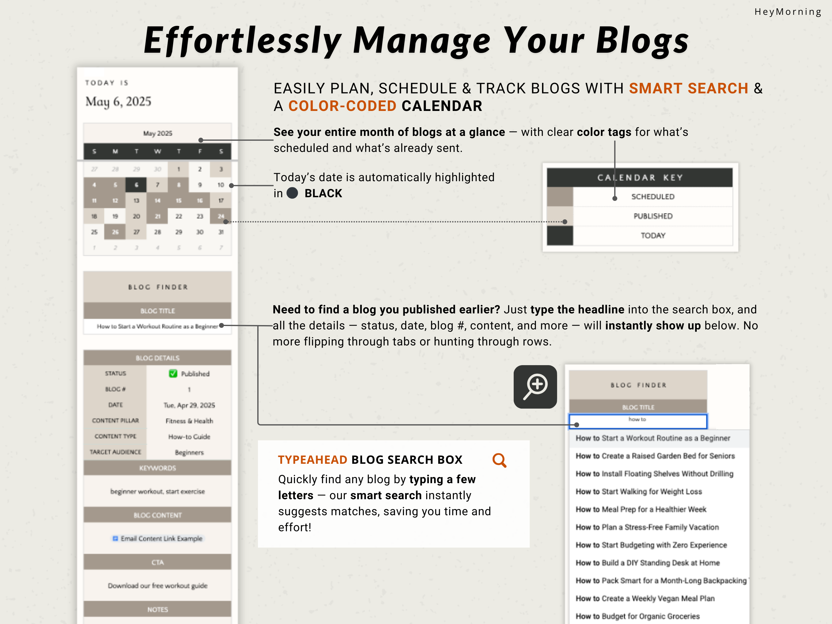 Blog Content Planner - Hey Morning