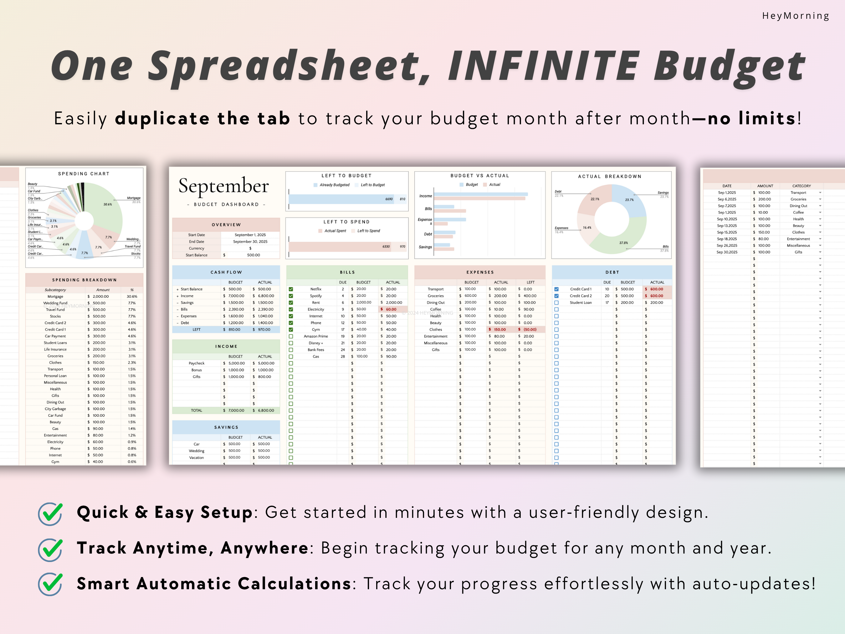 Simple Budget Tracker - Hey Morning