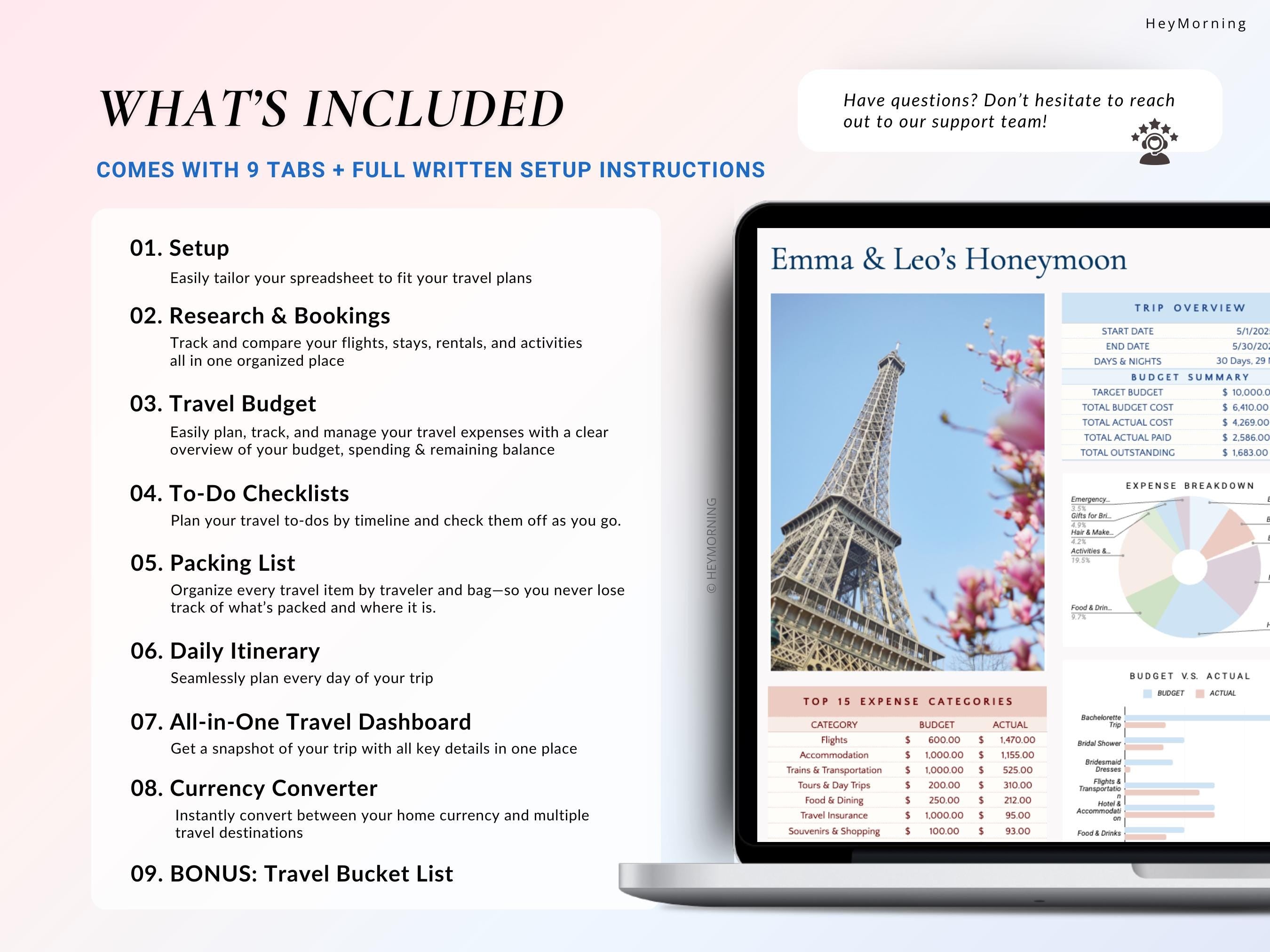 Honeymoon Planner - Hey Morning