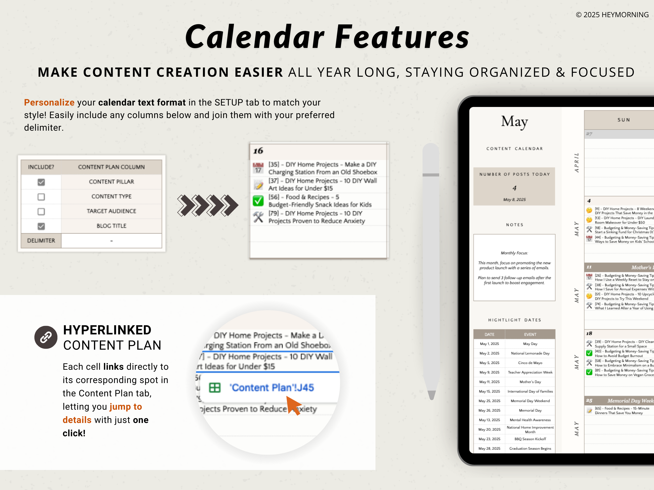 Blog Content Planner - Hey Morning