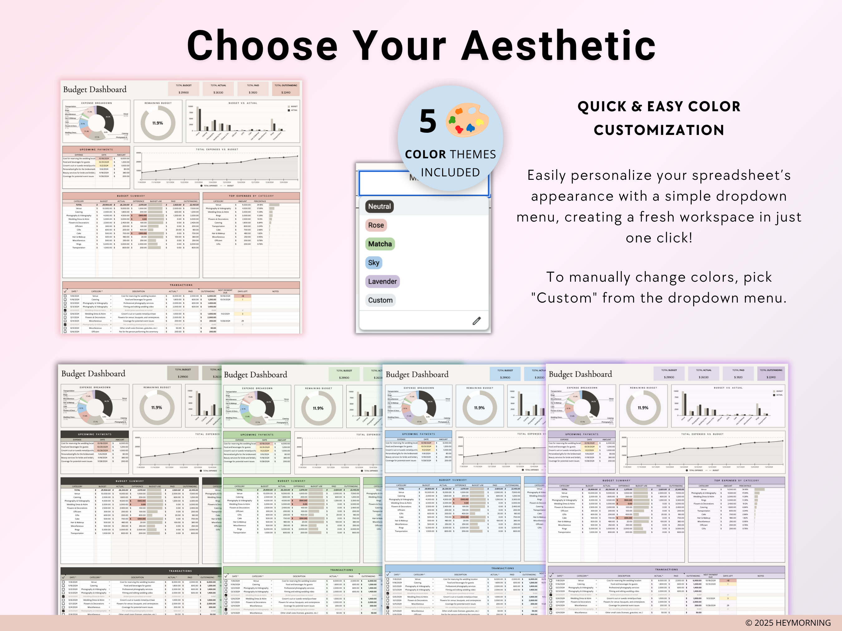 Wedding Budget Tracker - Hey Morning