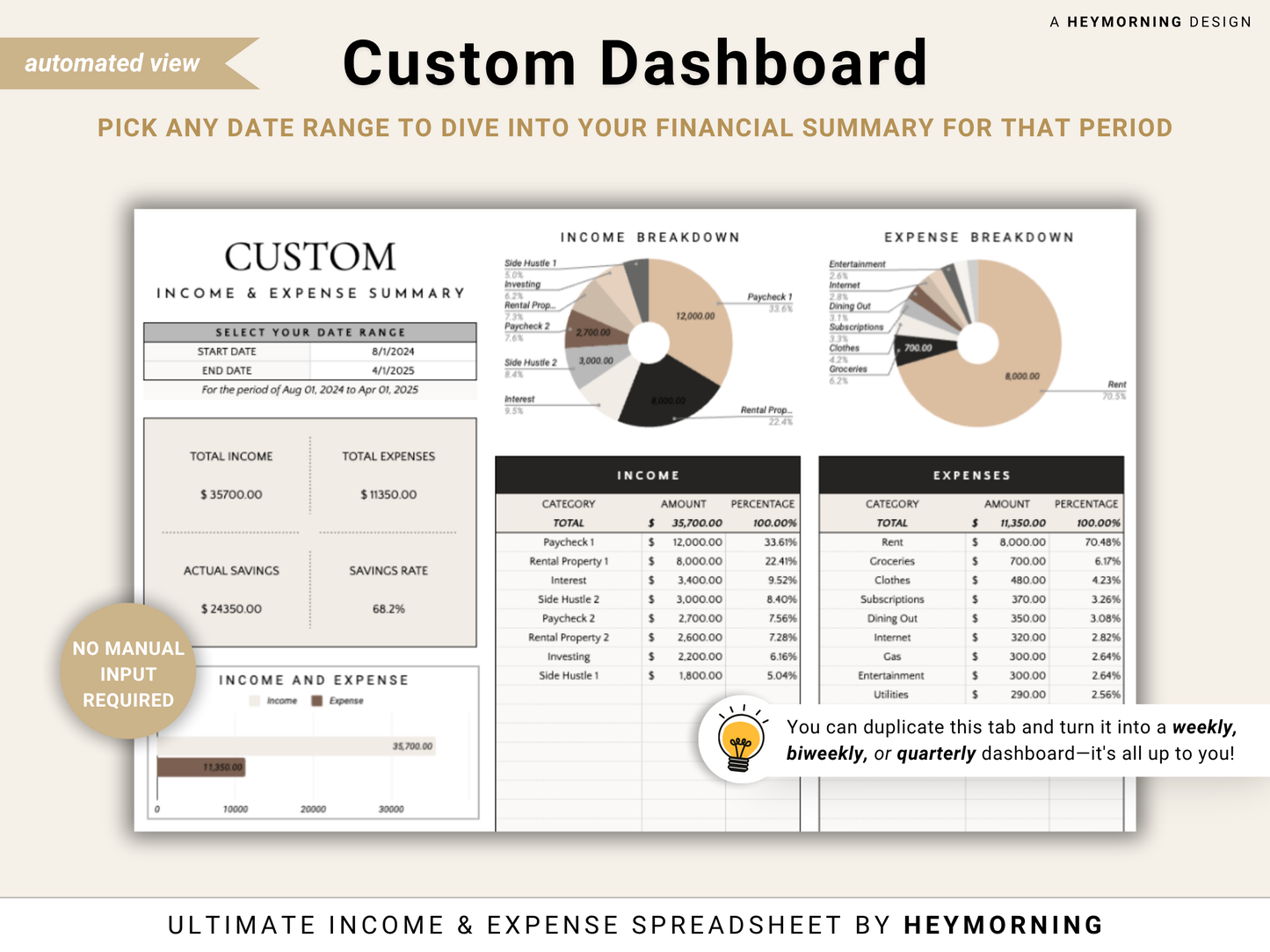 Income & Expense Tracker - Hey Morning