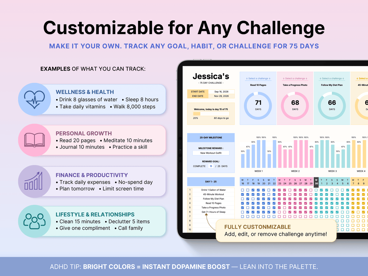 75 Day Challenge Tracker