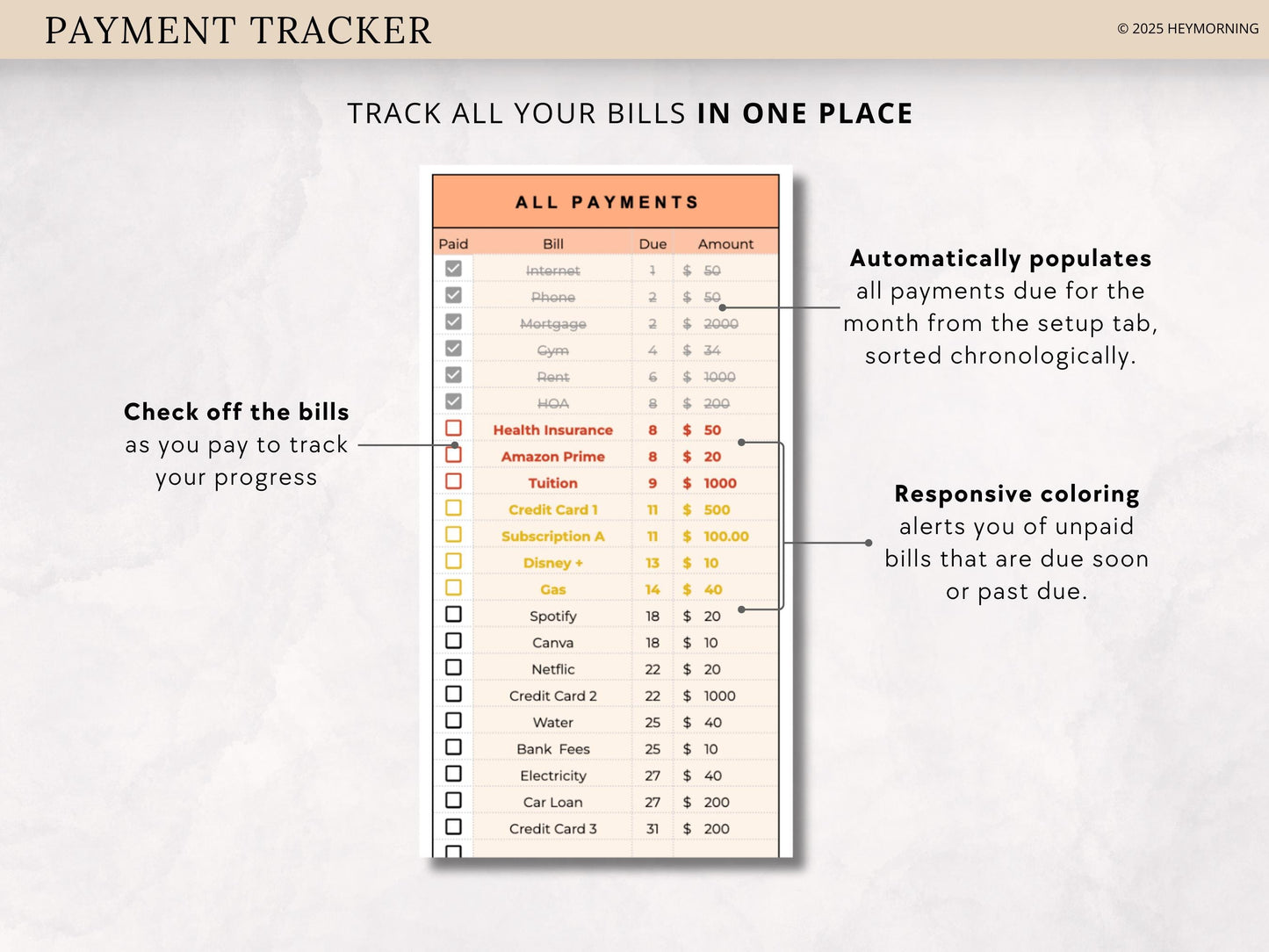 Bill Calendar