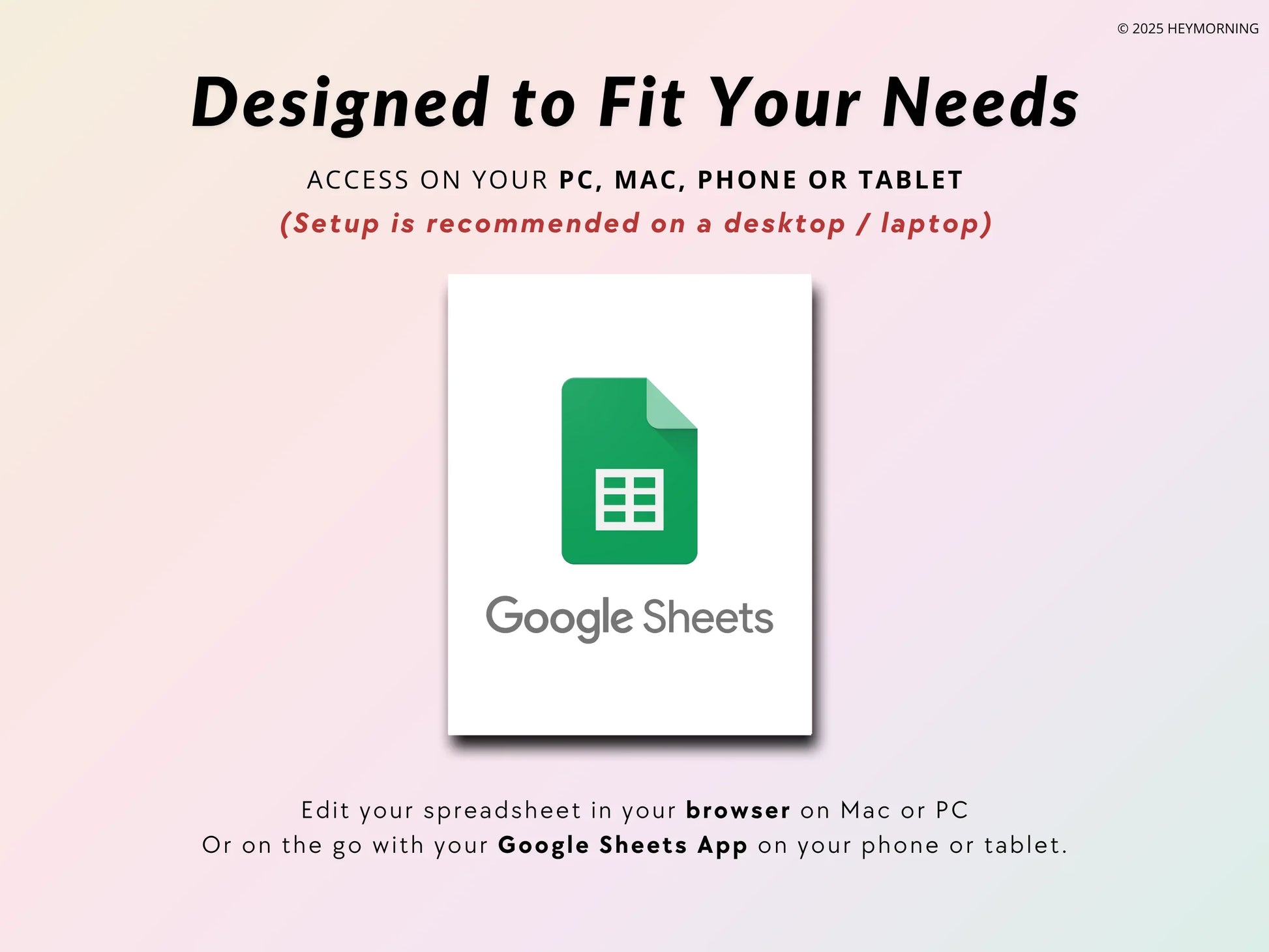 50/30/20 Budget - Pastel - Hey Morning