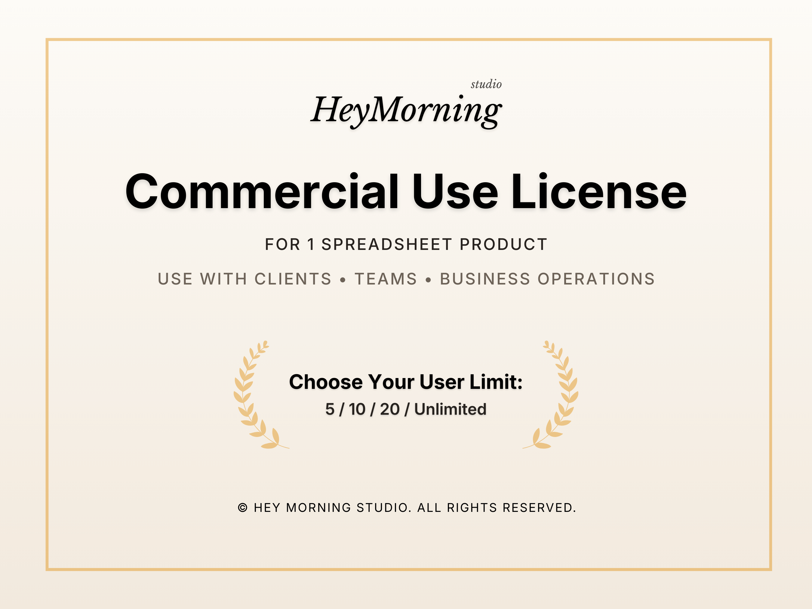 Commercial License for 1 Product