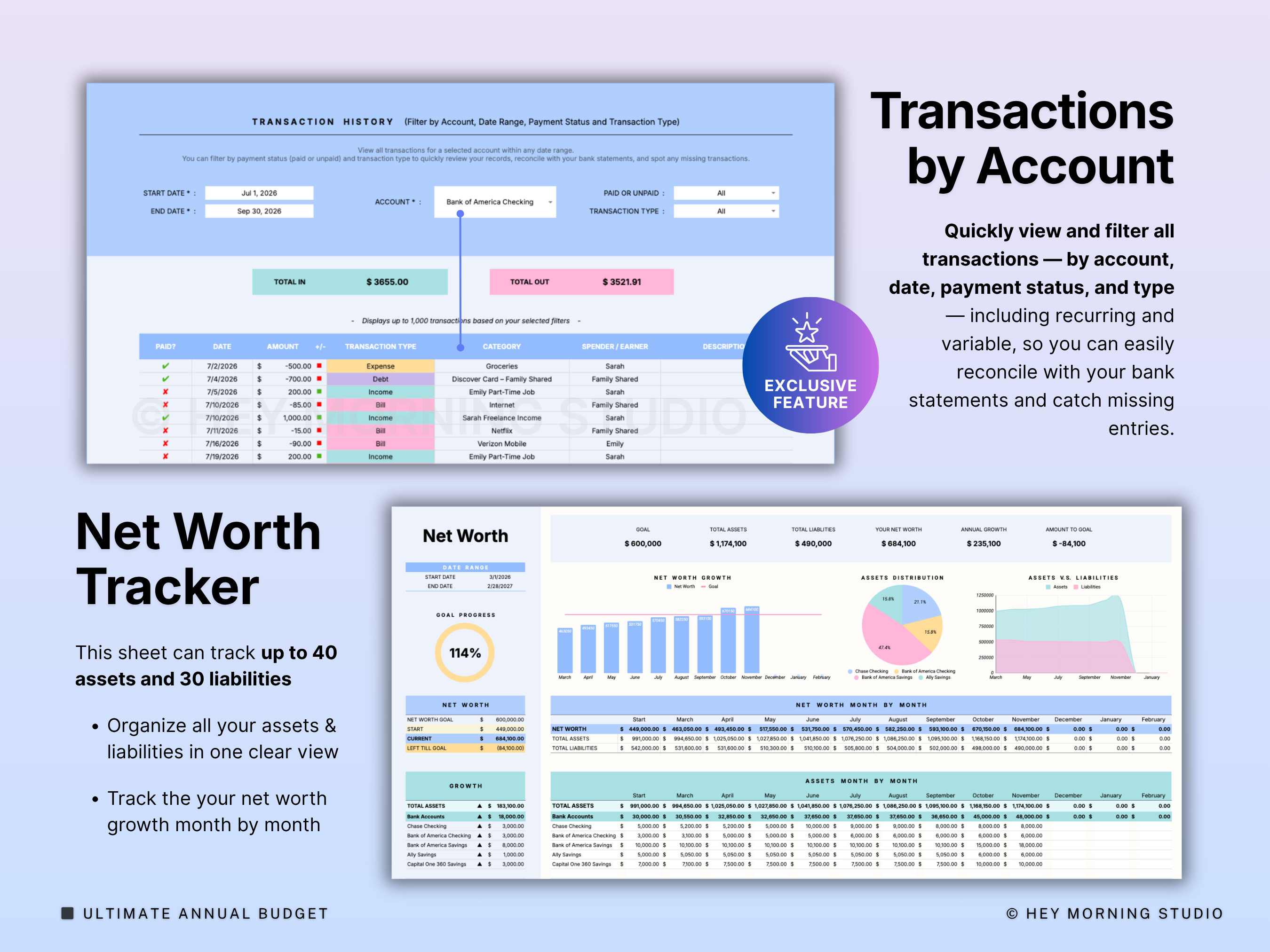 Annual & Monthly Budget