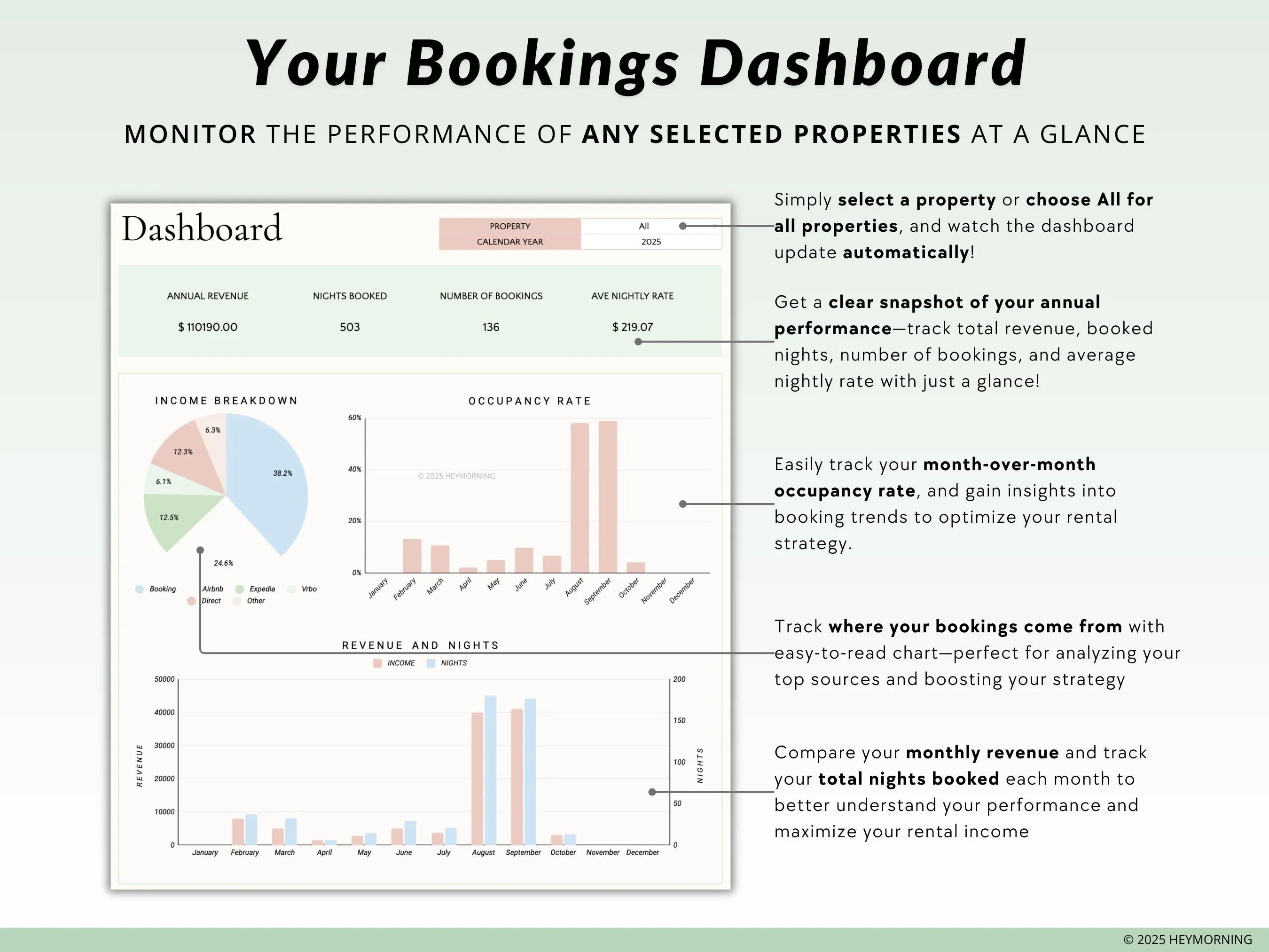 Airbnb Booking Calendar - Hey Morning