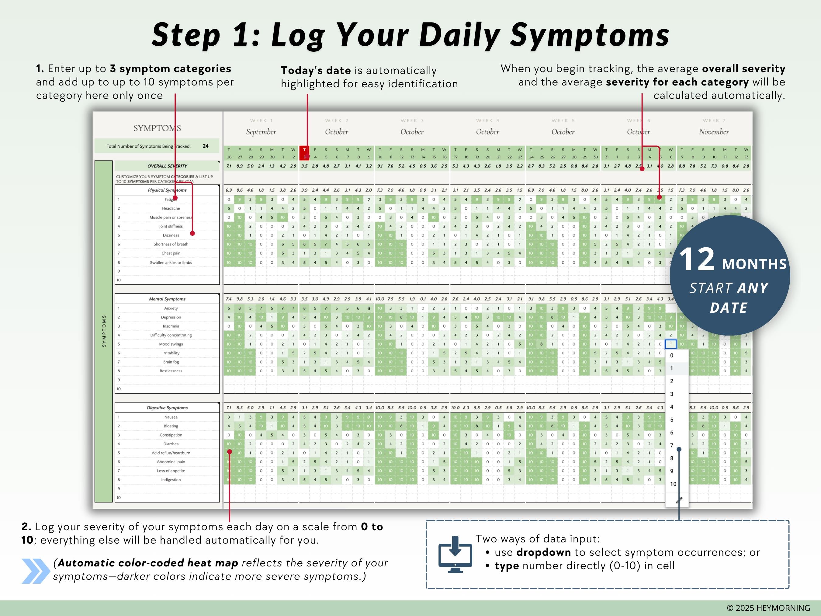Health Tracker (Symptom & Wellness) - Hey Morning