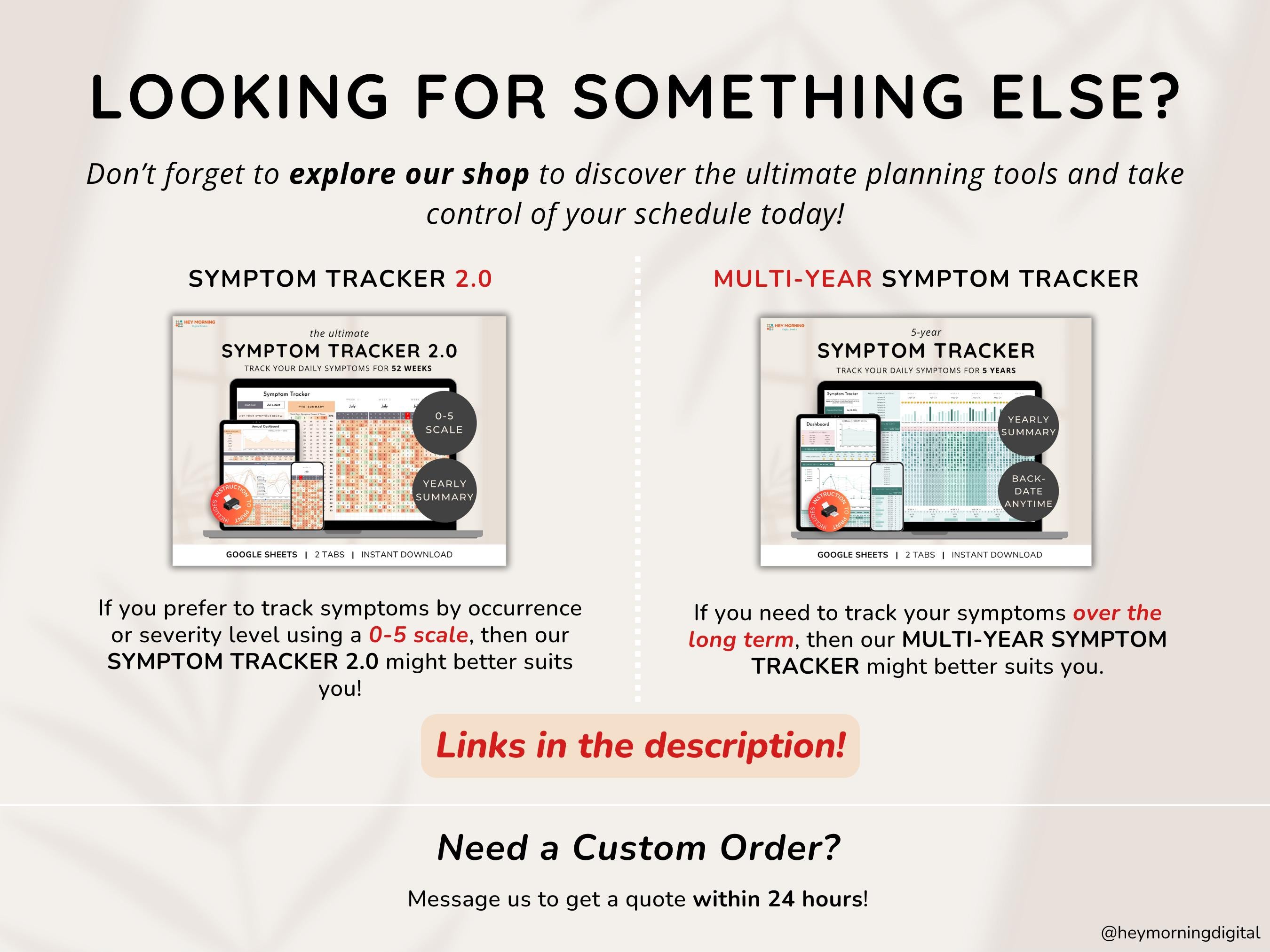 Symptom Checker - Fully Customizable - Hey Morning