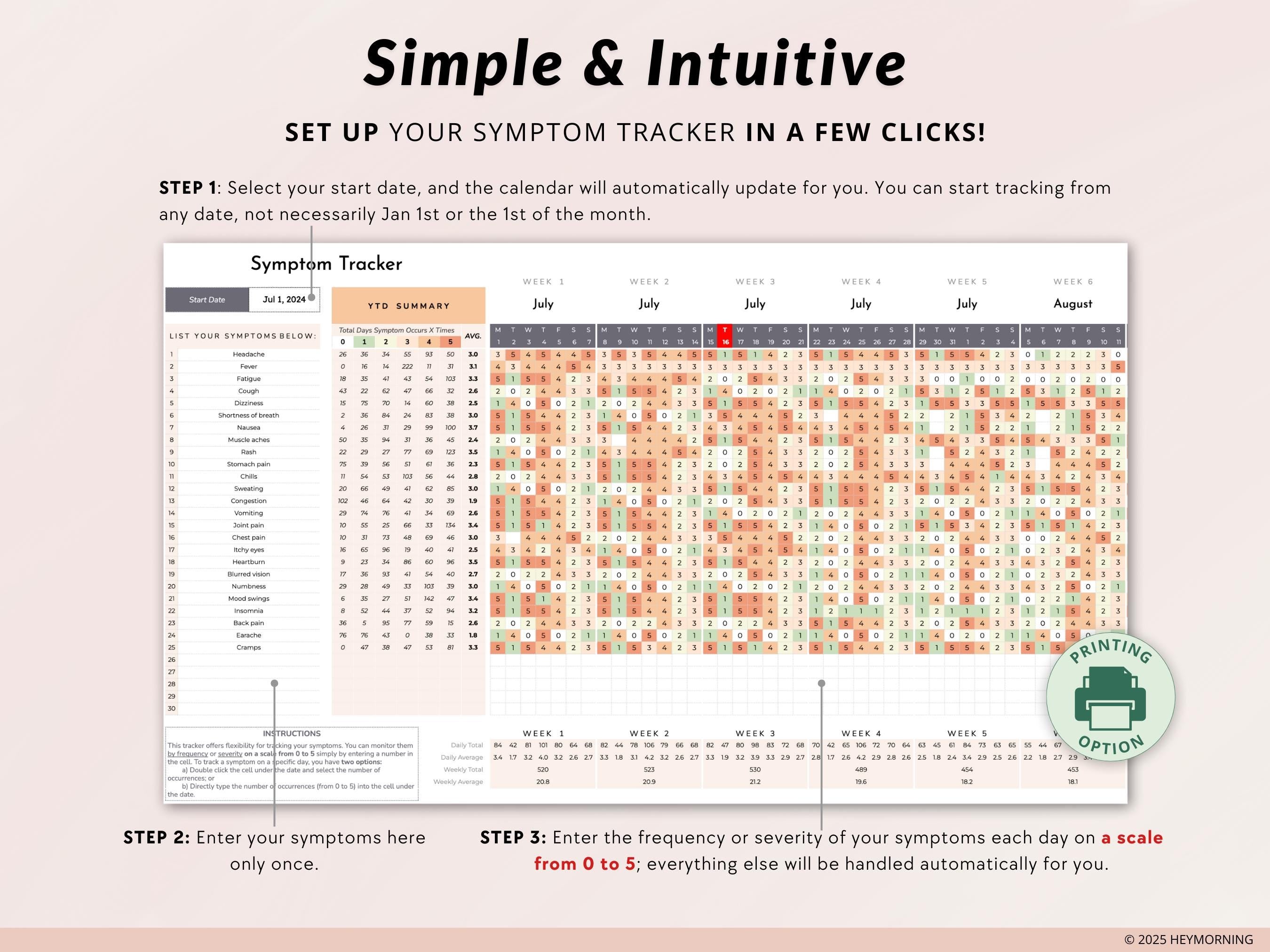 Symptom Tracker 2.0 - Hey Morning