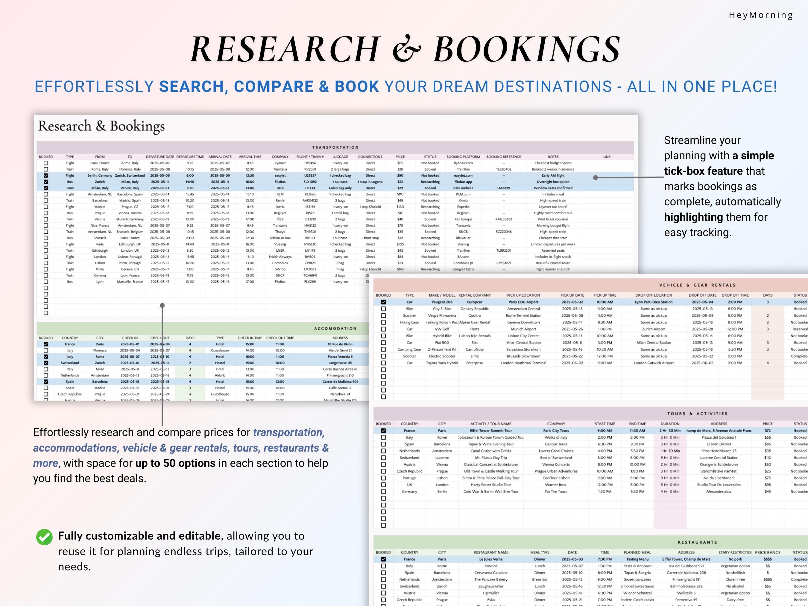 Honeymoon Planner - Hey Morning