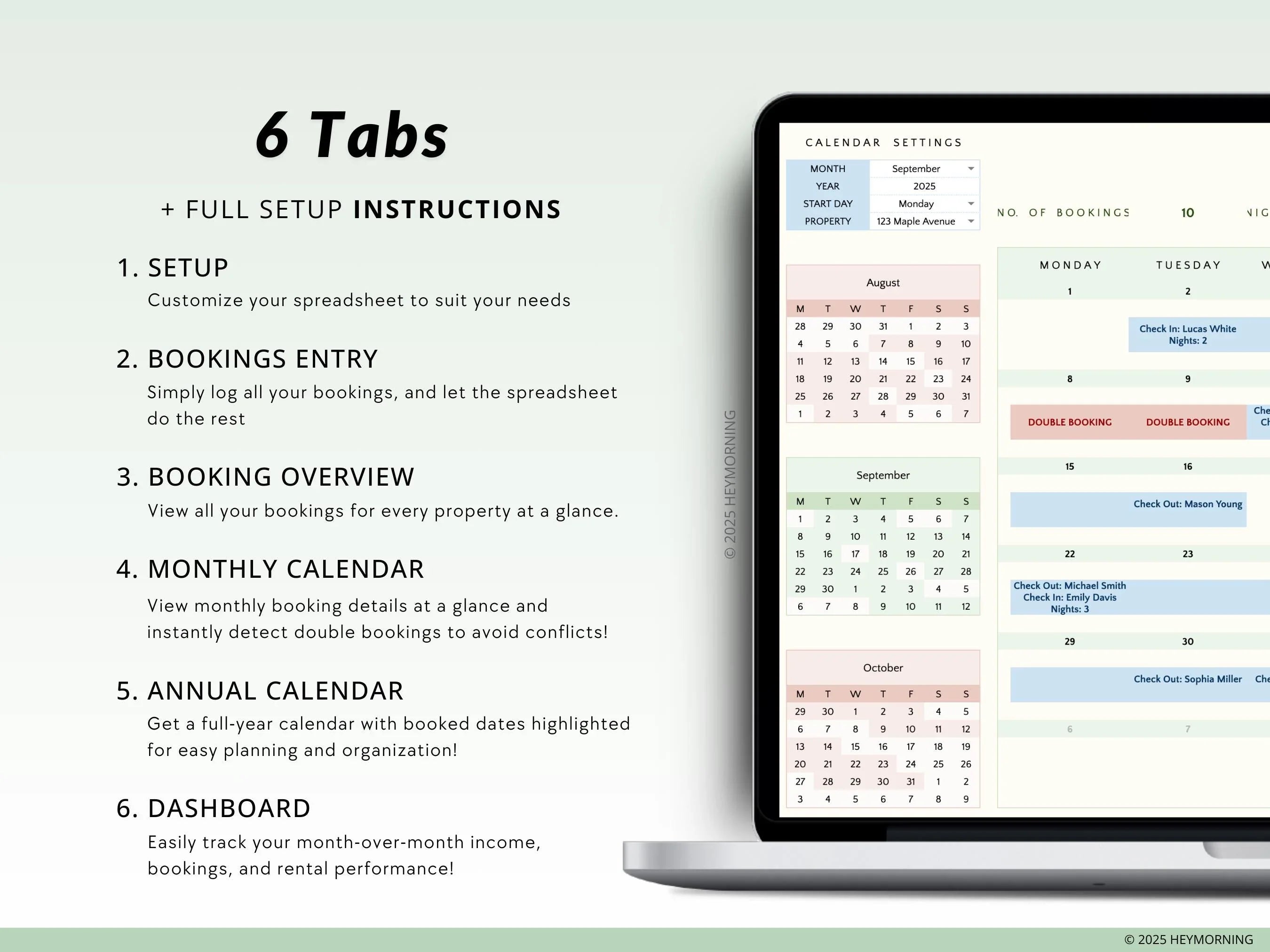 Airbnb Booking Calendar - Hey Morning