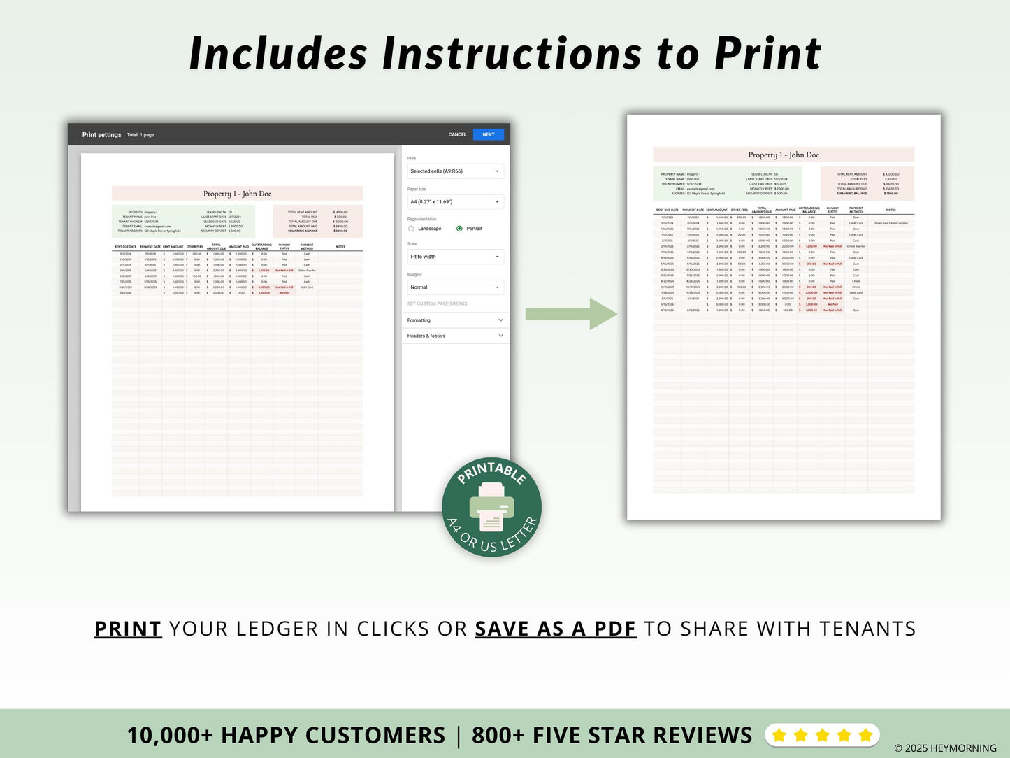 Automated Rent Payment Ledger