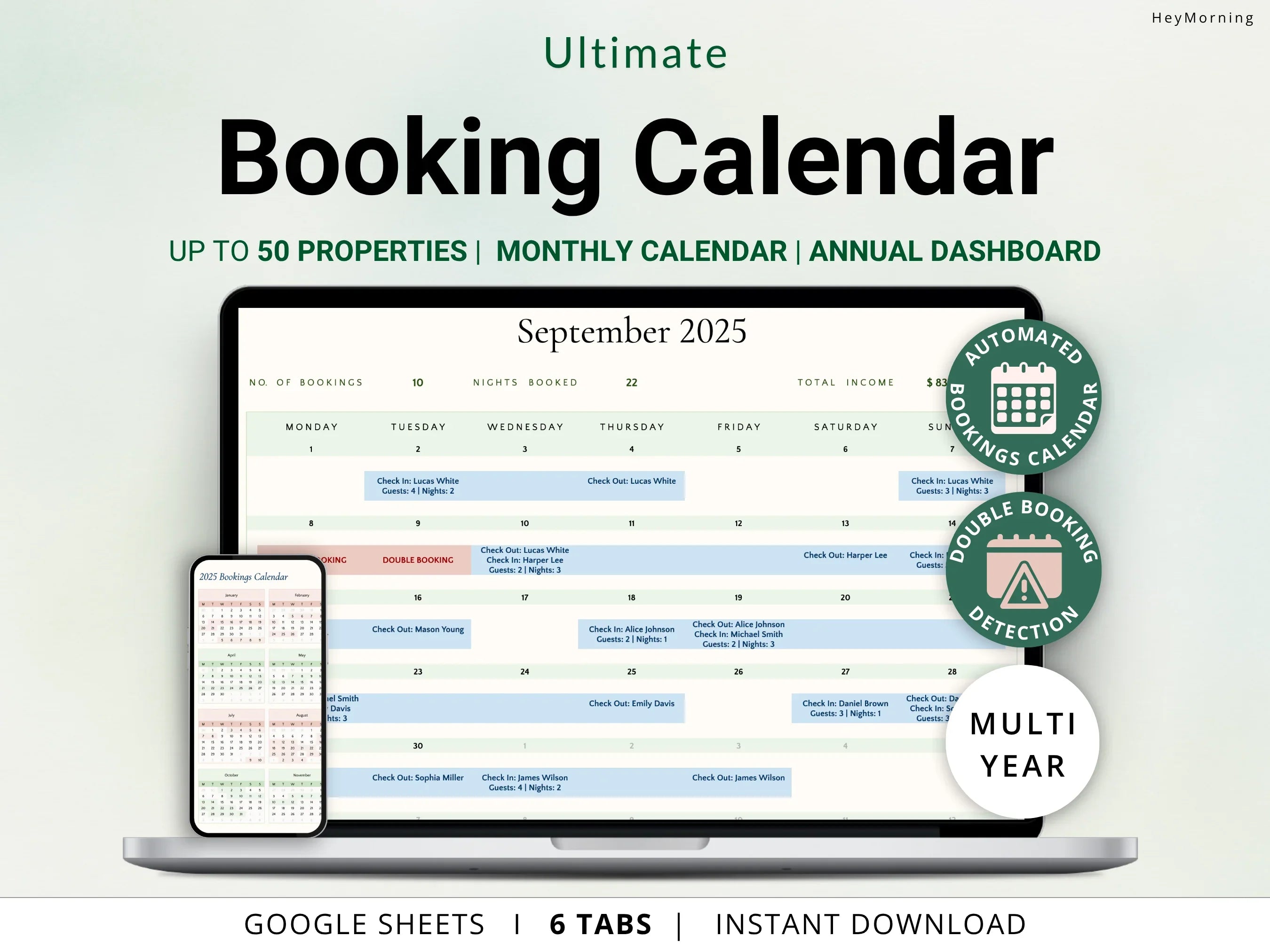 Airbnb Booking Calendar - Hey Morning