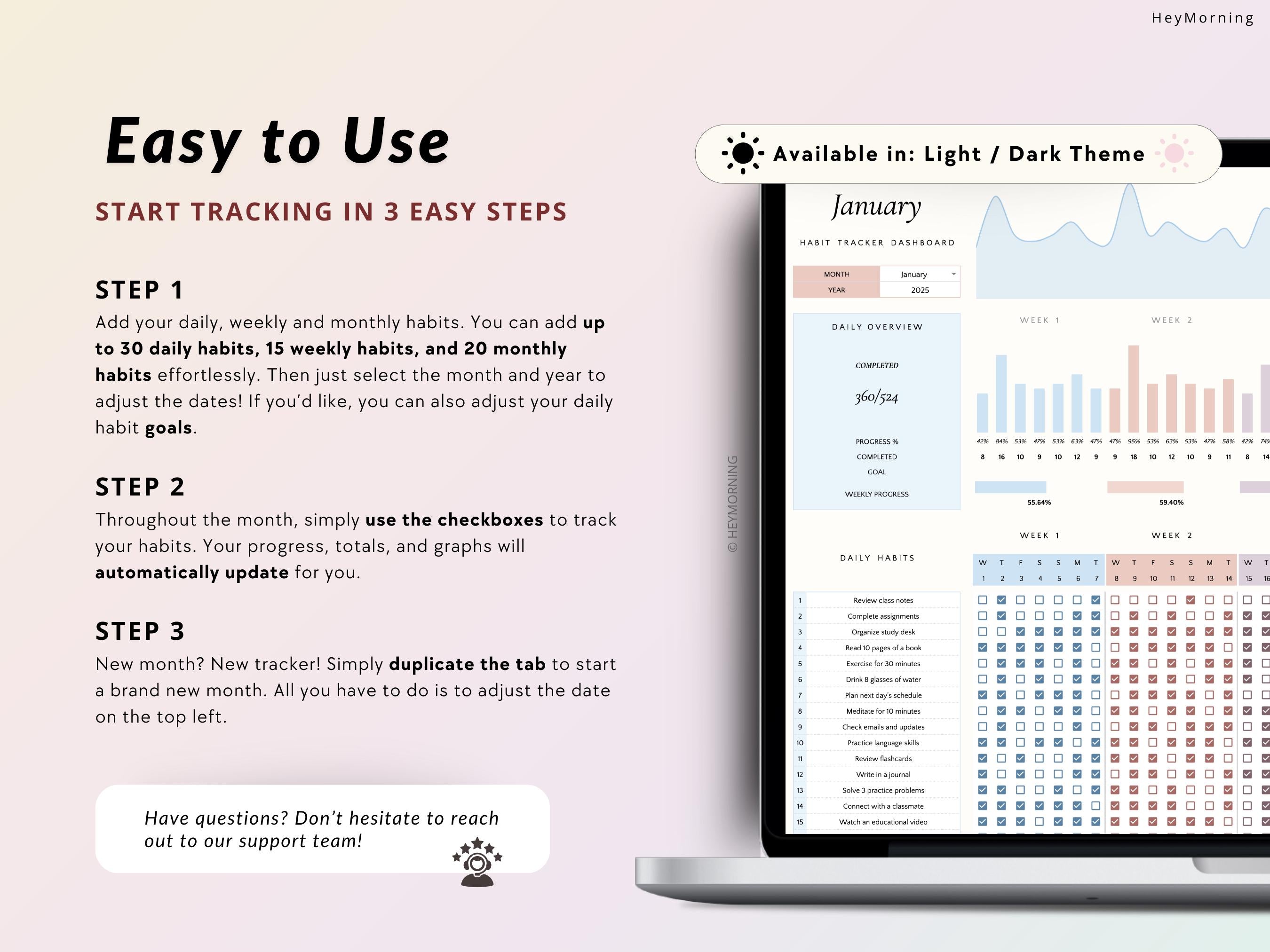Simple Habit Tracker - Hey Morning