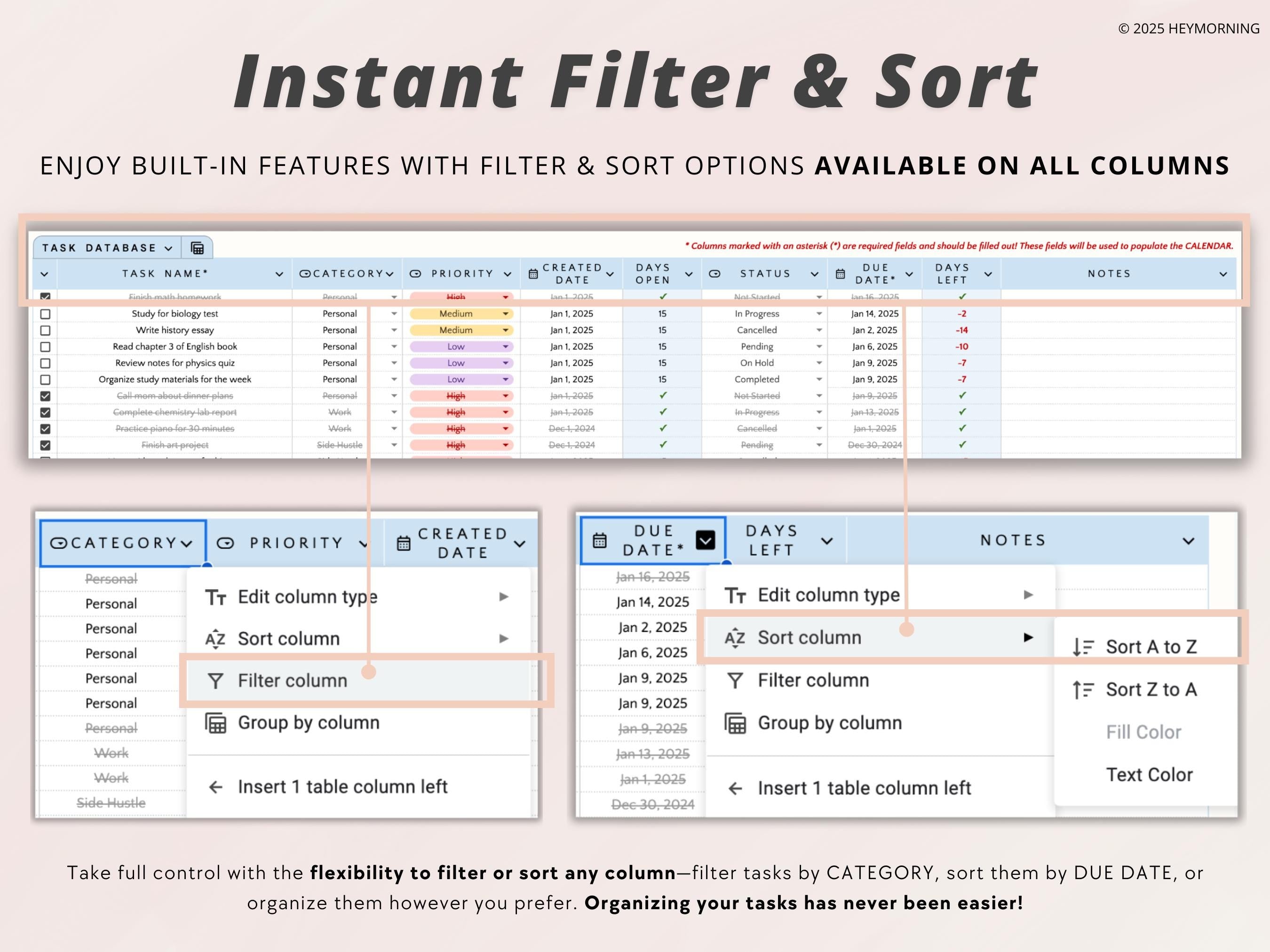 Simple Task Tracker - Hey Morning