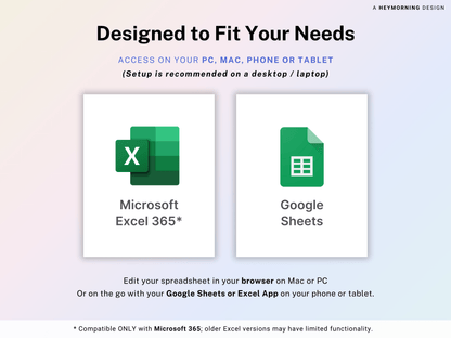 Beauty Business Bookkeeping Spreadsheet