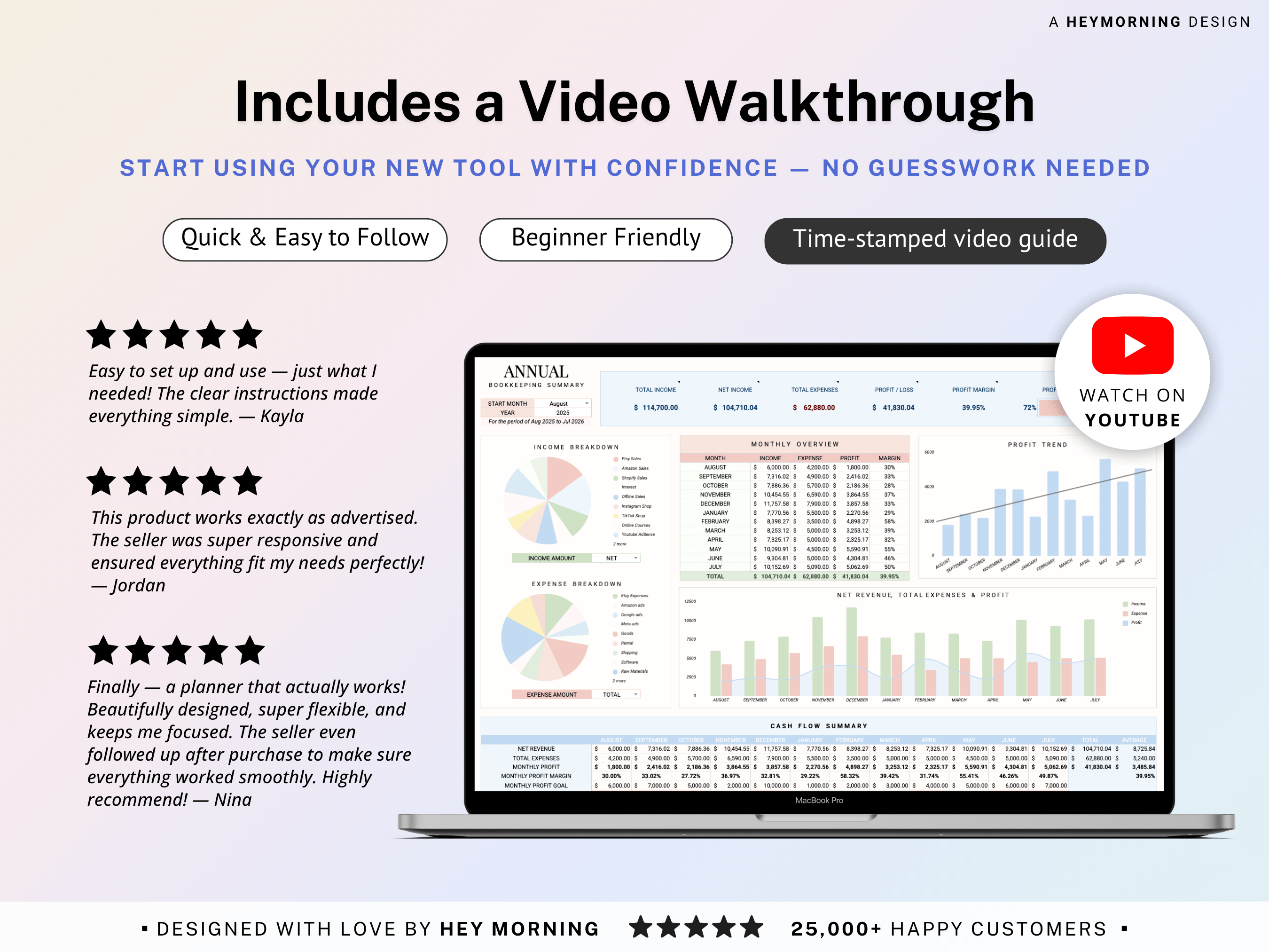 Beauty Business Bookkeeping Spreadsheet