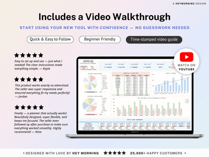 Beauty Business Bookkeeping Spreadsheet