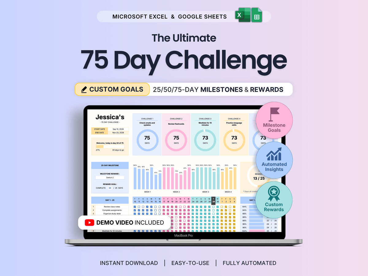 75 Day Challenge Tracker