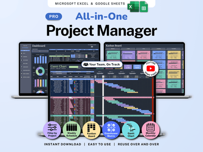 All-in-One Project Management Spreadsheet