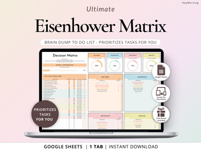 Eisenhower Matrix - Pastel - Hey Morning