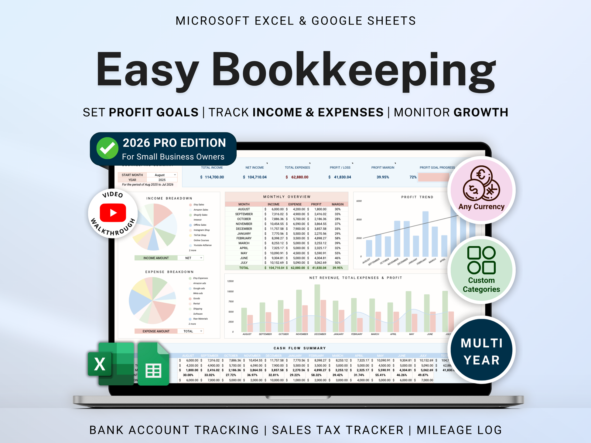 Small Business Bookkeeping Spreadsheet