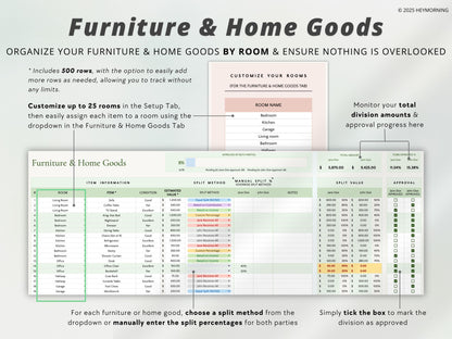 Divorce Financial Organizer Spreadsheet