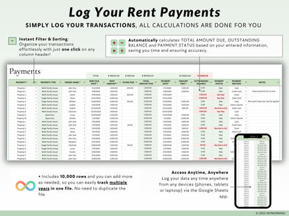 Automated Rent Payment Ledger
