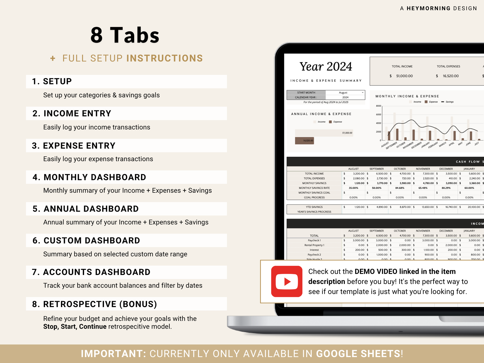 Income & Expense Tracker - Hey Morning