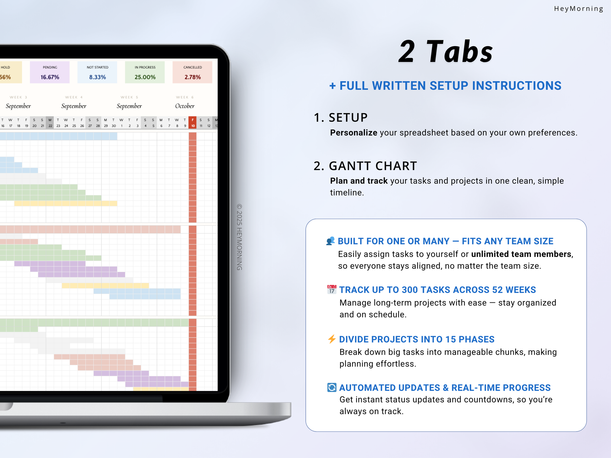 Gantt Chart - Pastel - Hey Morning