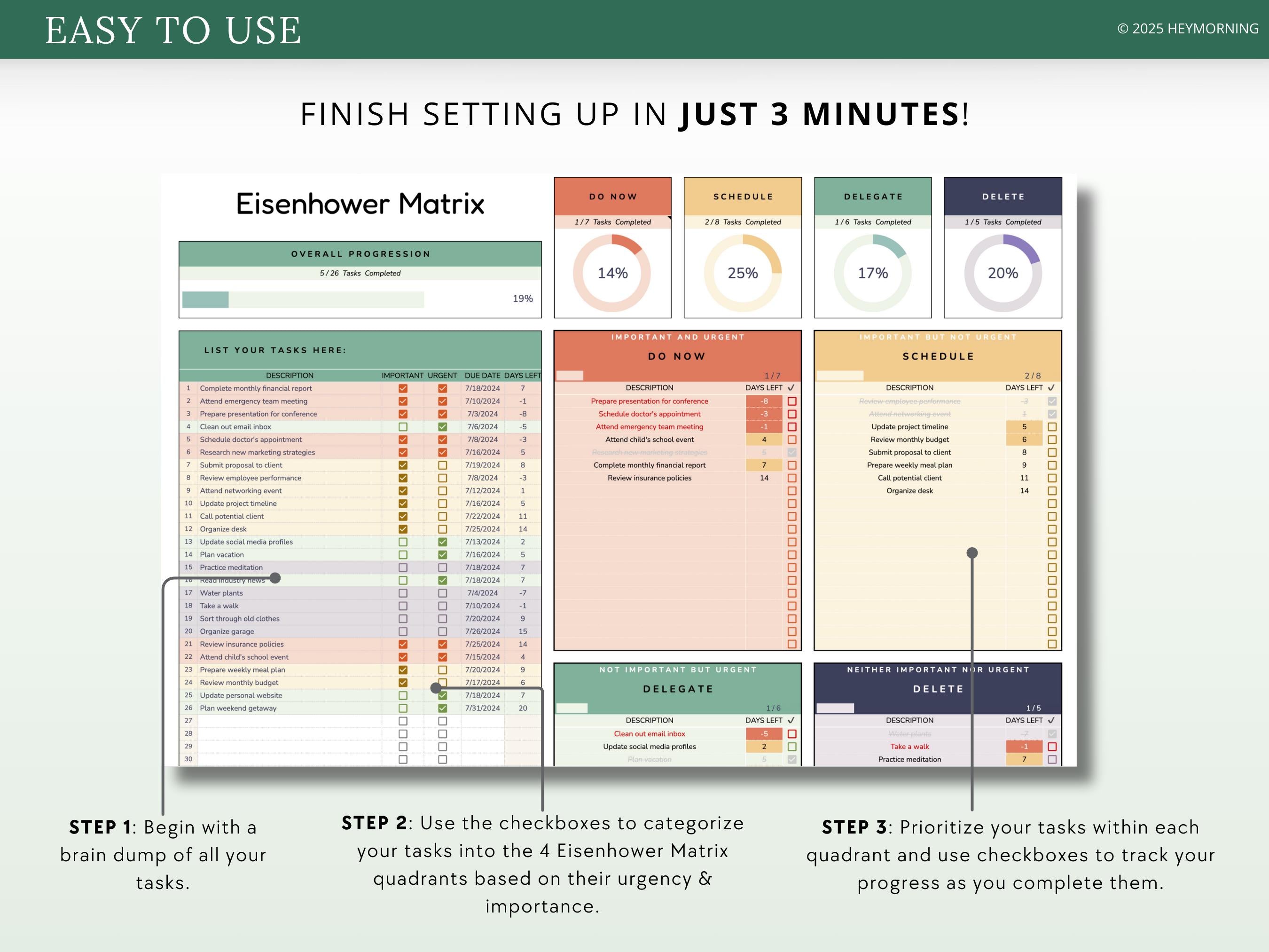 Eisenhower Matrix - Hey Morning